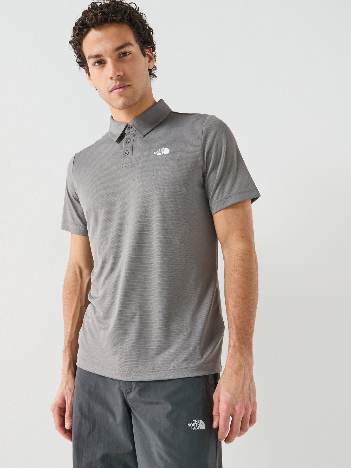 The North Face Mens Tanken Polo Shirt, Grey, Size S, Men