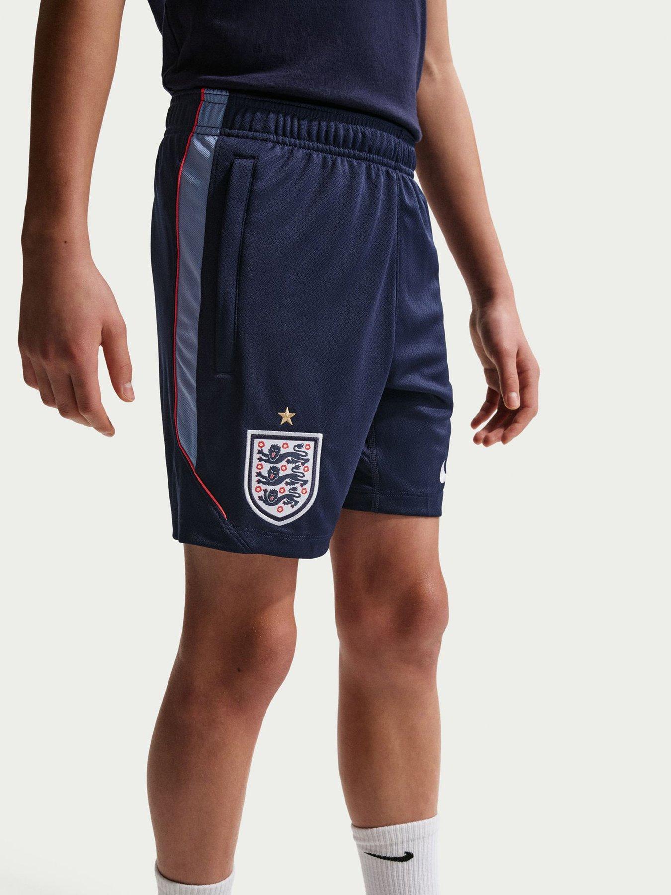 Nike Older Kids & England & Strike Shorts, Obsidian/Speed Red/Work Blue/W, Size Xl