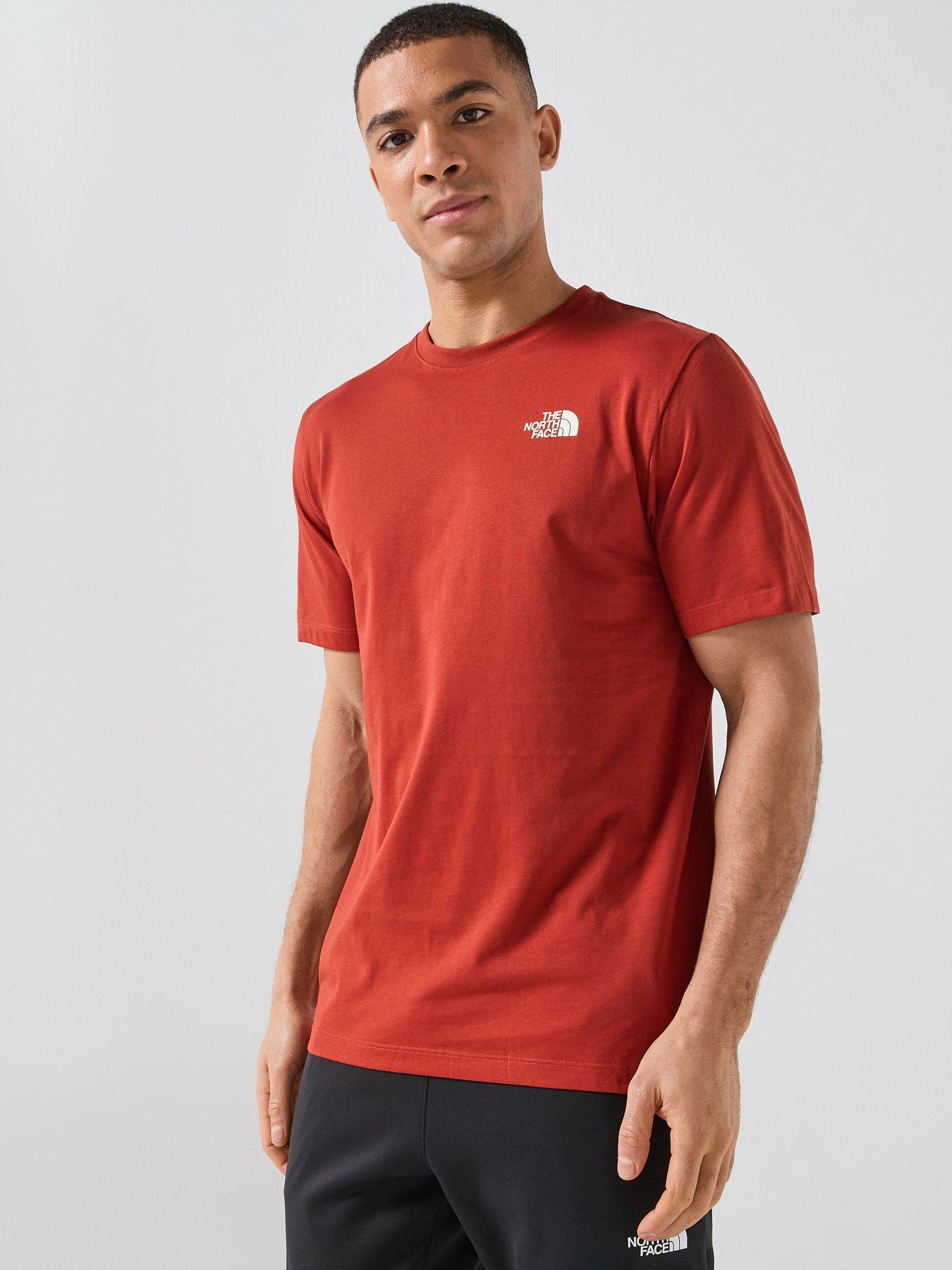 The North Face Mens Vertical Logo Graphic T-Shirt - Red