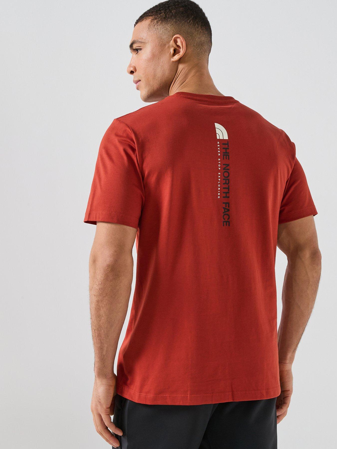 The North Face Mens Vertical Logo Graphic T-Shirt - Red