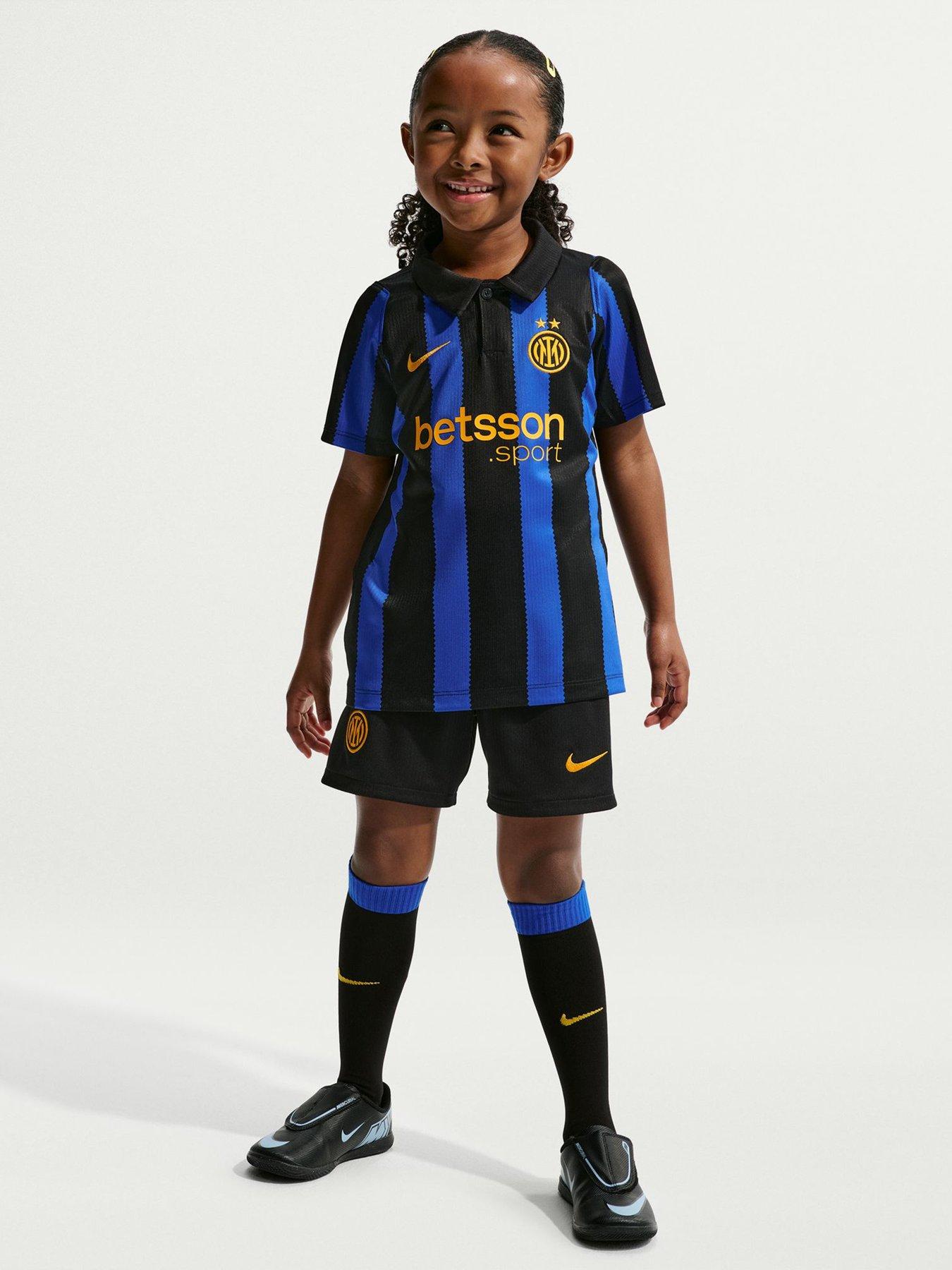 Nike Inter Milan 26/27 Little Kids Dri-Fit Stadium Home Kit Blue/Black/Gold - Image 3