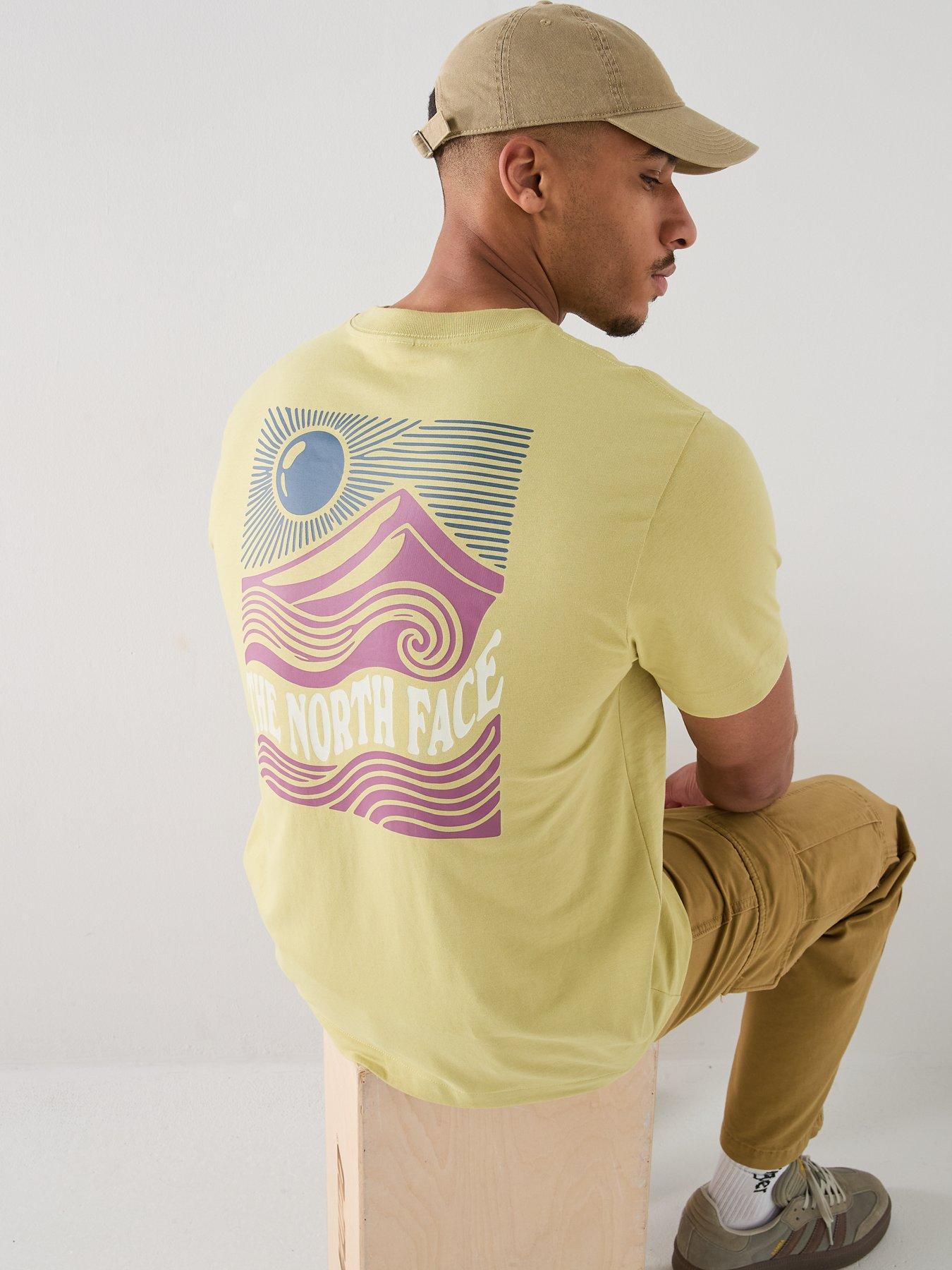 The North Face Mens Mountain Escape T-Shirt, Yellow, Size 2Xl, Men