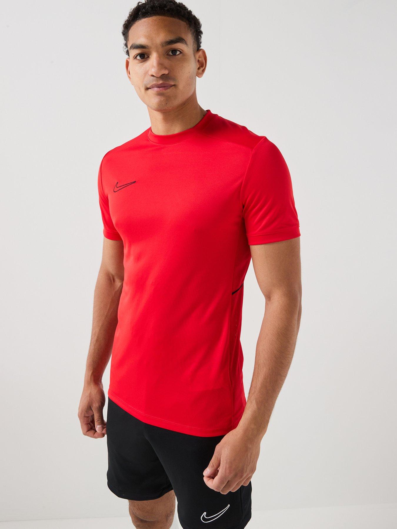 Nike Mens Academy 25 Short Sleeve T-Shirt, University Red/University Red/, Size S, Men