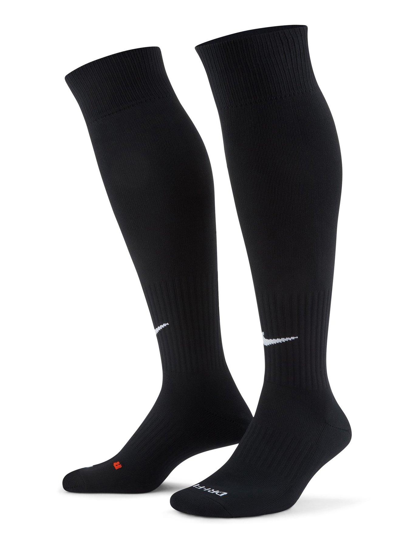 Nike Academy 25 Over The Calf Football Socks, Black/White, Size L, Men