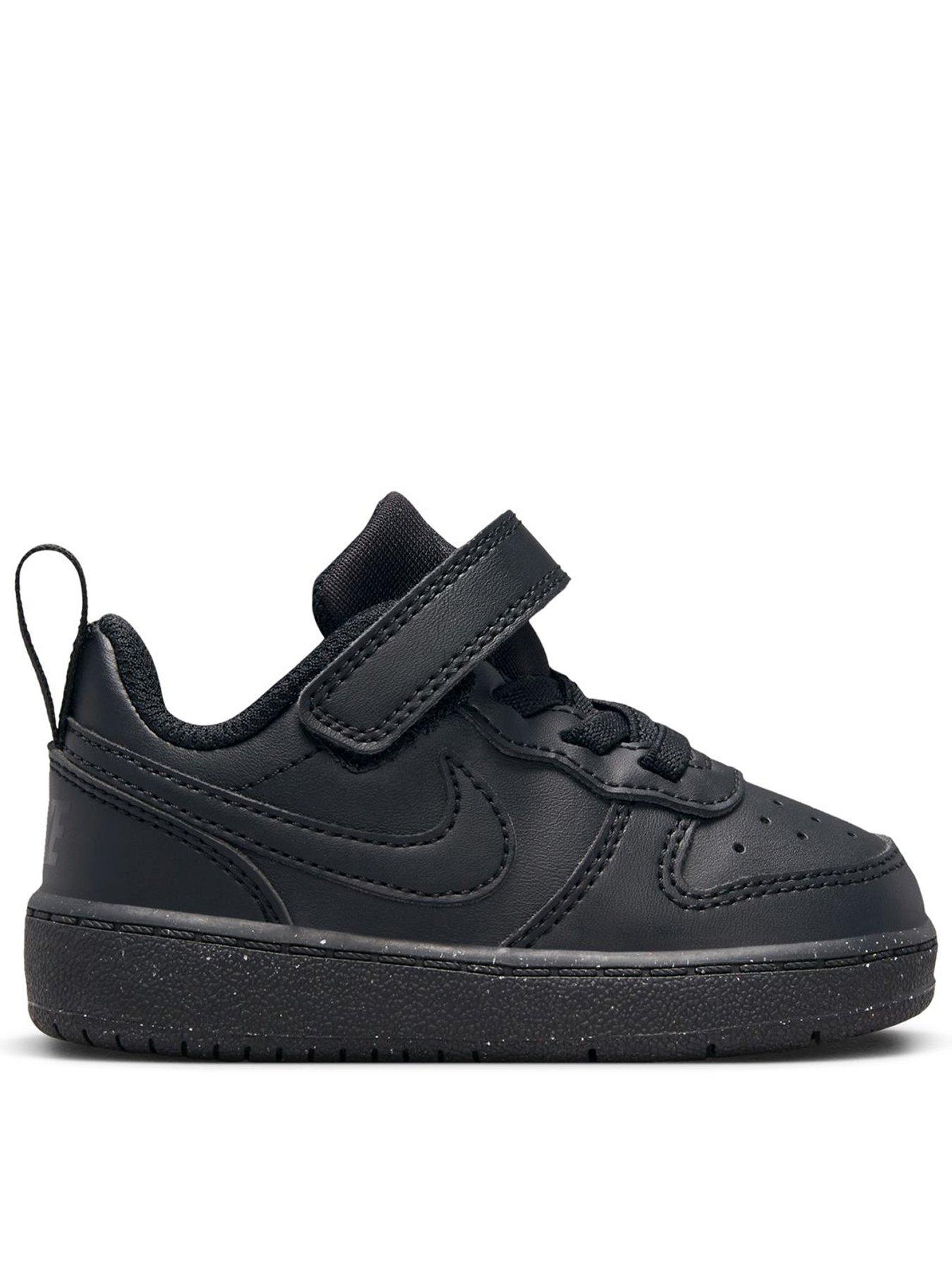 Nike Baby/Toddler Court Borough Low Recraft Trainers, Black/Black-Black, Size 3.5 Younger