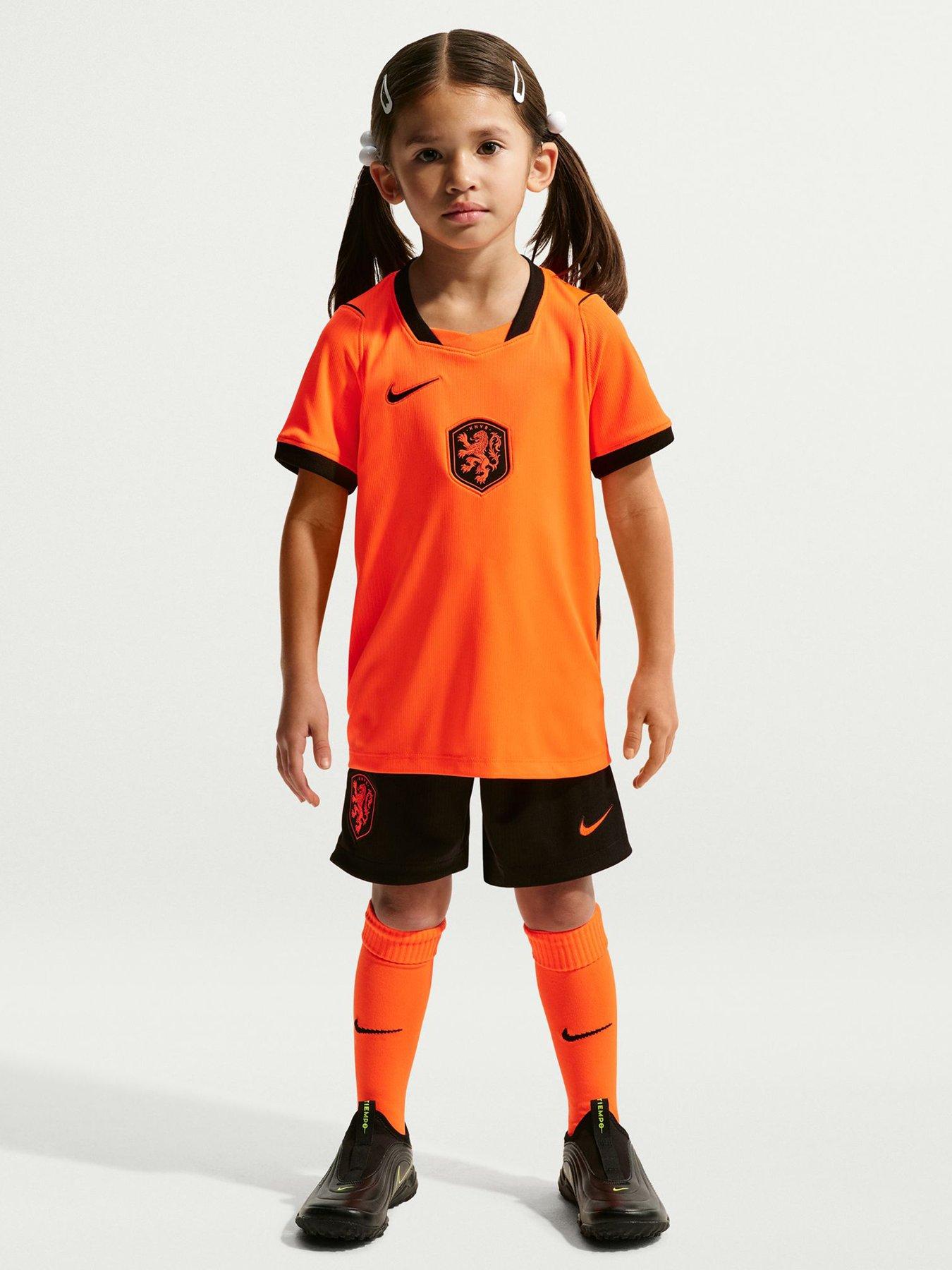 Nike Younger Kids Netherlands 2026 Dri-Fit Stadium Home Kit - Orange