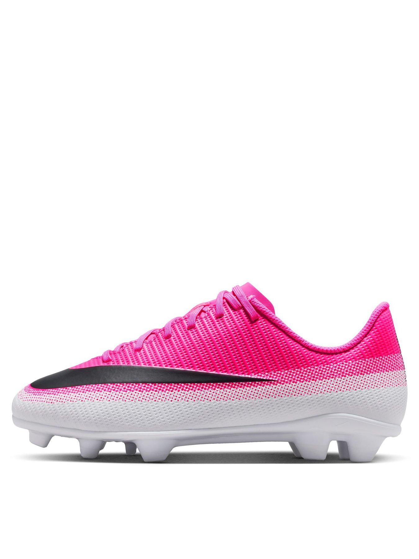 Nike Youth Mercurial Vpor 17 Club Firm Ground Football Boots - Pink/White