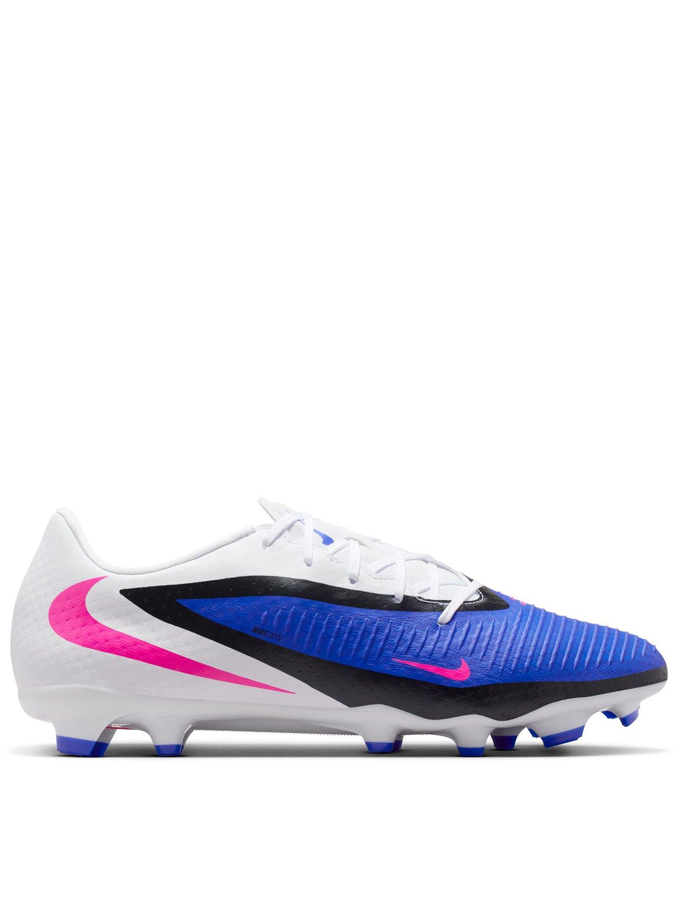 Nike Mens Phantom 6 Low Academy Firm Ground Football Boots, Racer Blue/Pink Blast-White, Size 12, Men