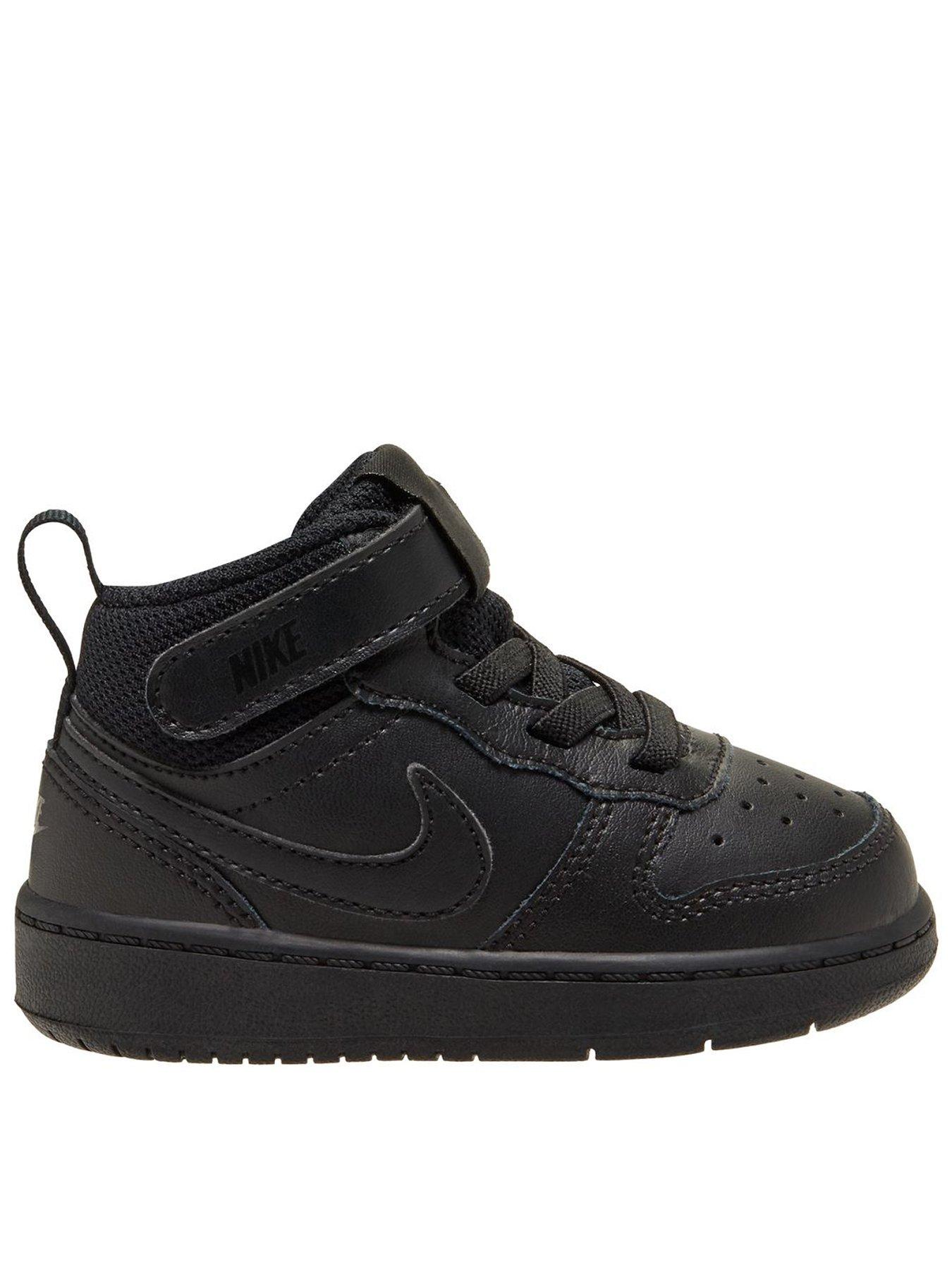 Nike Baby/Toddler Court Borough Mid 2 Trainers, Black/Black-Black, Size 3.5 Younger