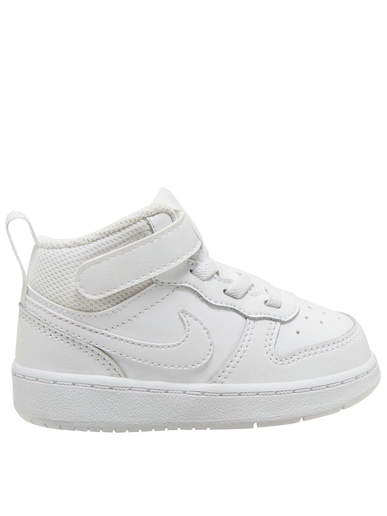 Nike Baby/Toddler Court Borough Mid 2 Trainers, White/White-White, Size 3.5 Younger