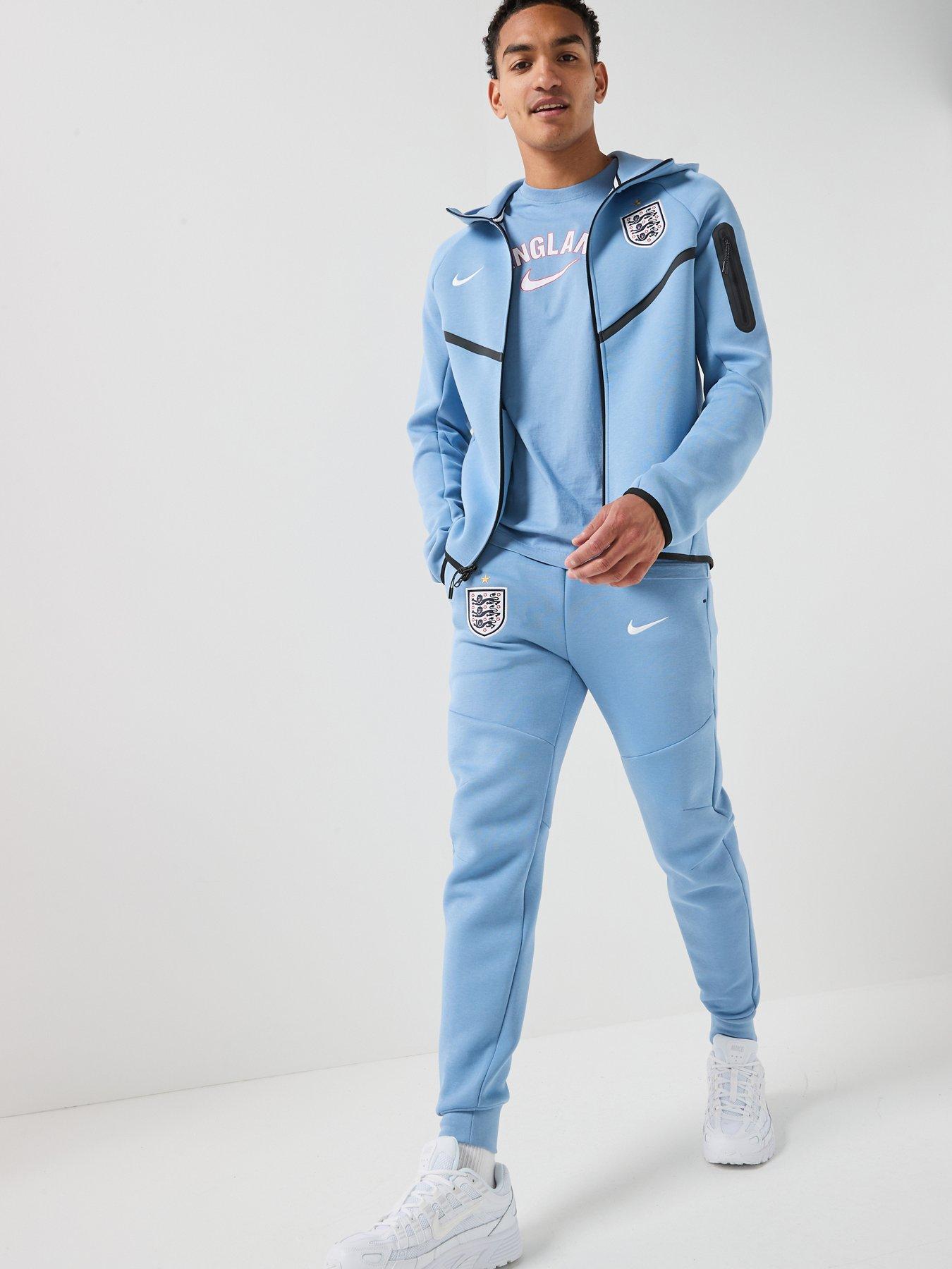 Image 3 of 5 of Nike Men&rsquo;s England Tech Fleece Windrunner Full Zip Hoodie &ndash; Blue