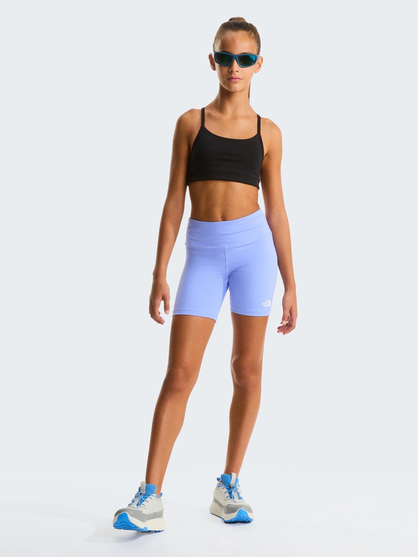Image 4 of 4 of The North Face Junior Girls Flex 5-Inch Bike Shorts - Purple