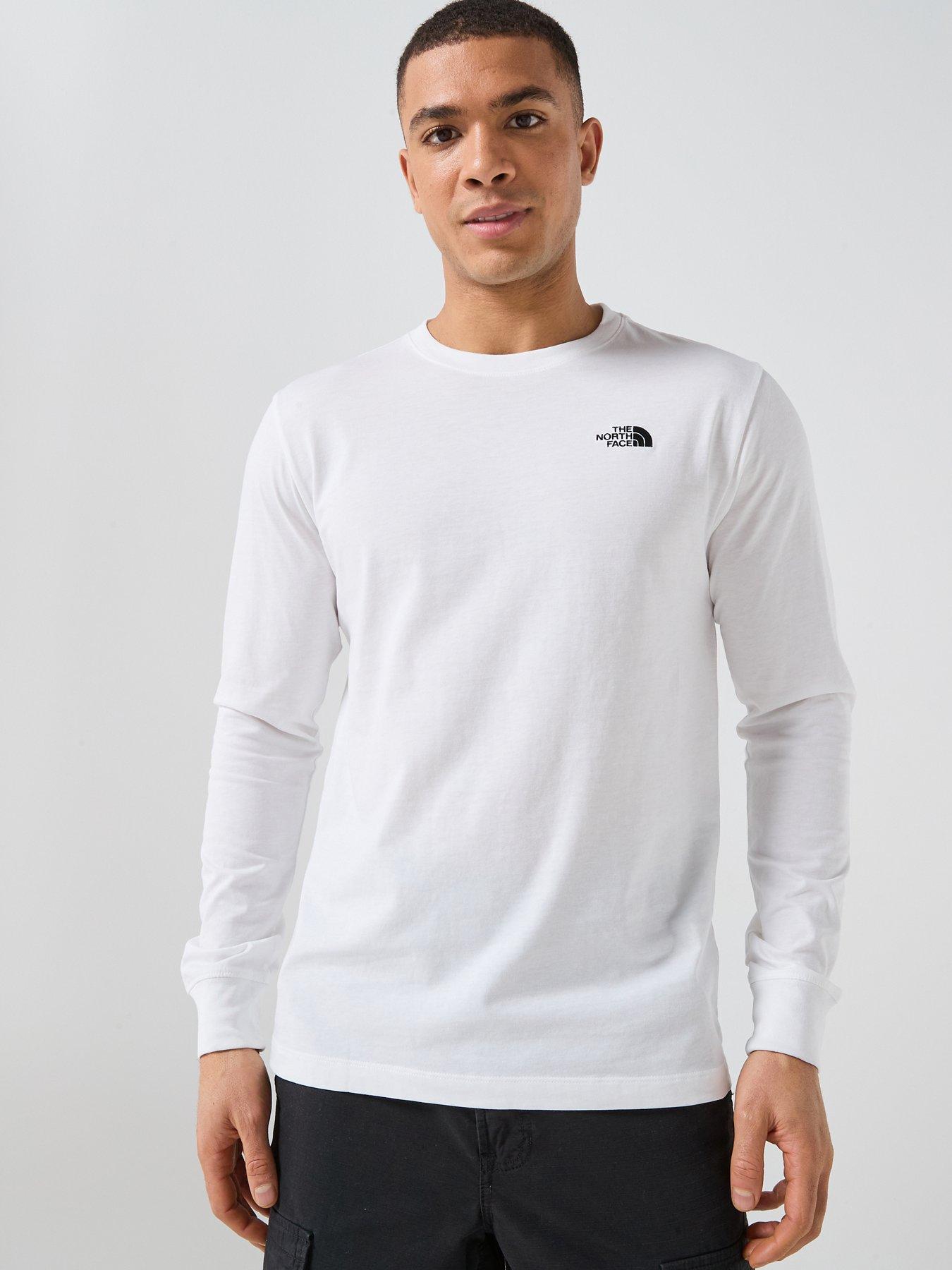 The North Face Mens Evolution Simple Dome Long Sleeve T-Shirt - White