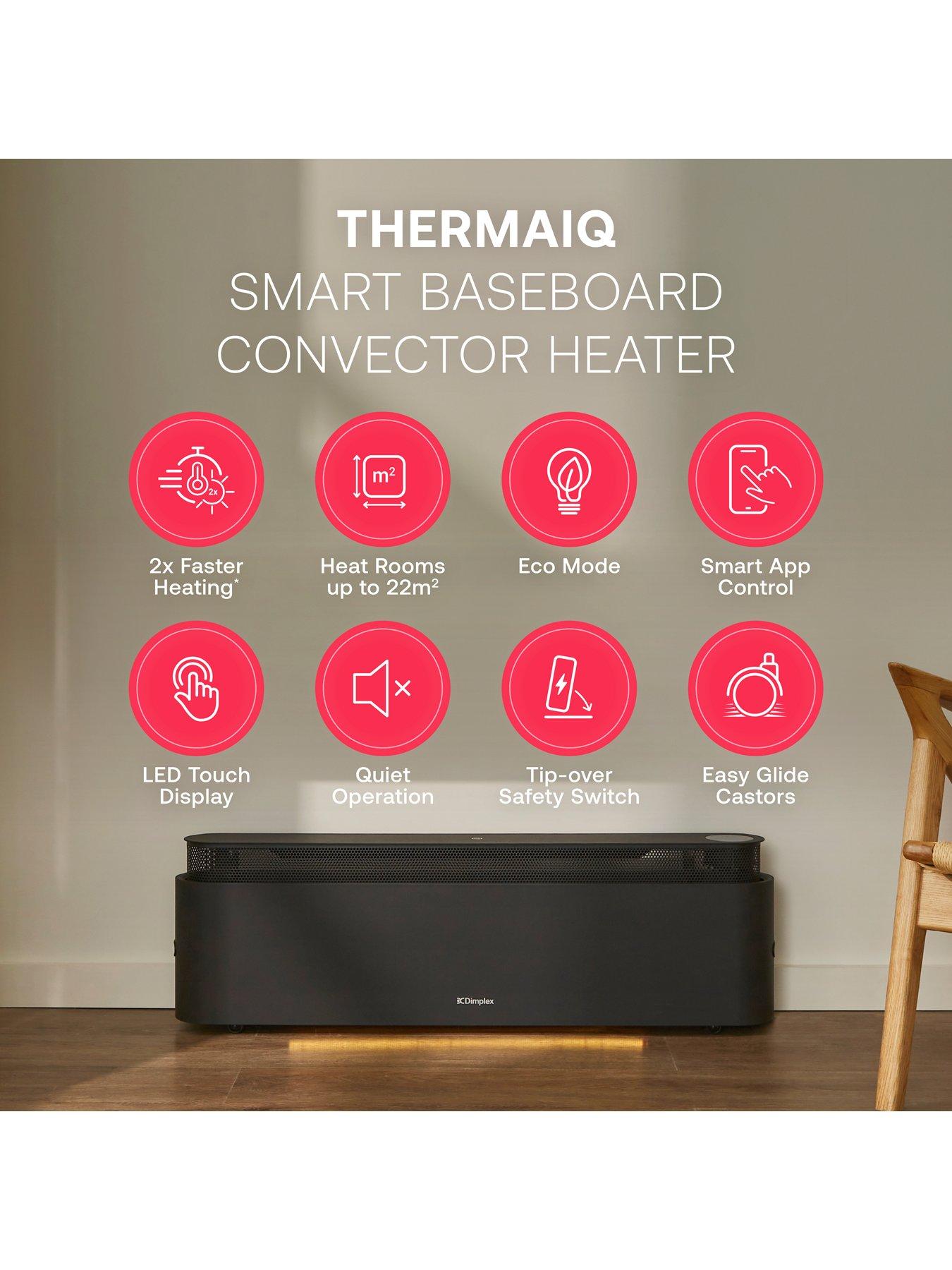 Image 7 of 8 of Dimplex DXBC22 ThermaIQ Smart WiFi Baseboard Convector Heater - Black