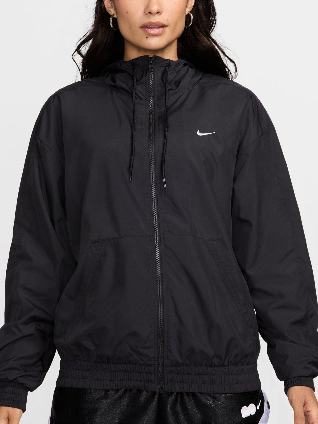Nike Womens Sportswear Essential UV Woven Hooded Jacket - Black