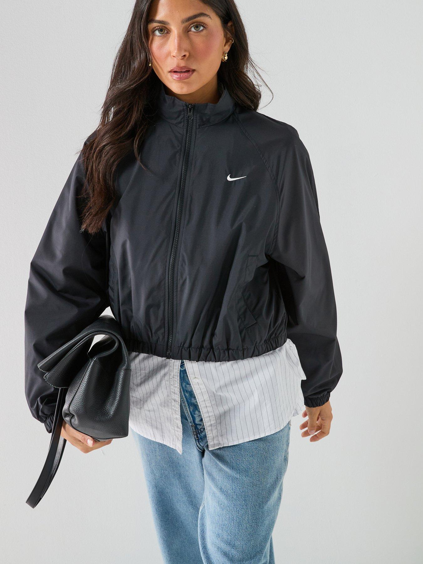 Nike Womens Sportswear Classic UV Track Jacket, Black/Sail, Size Xs, Women