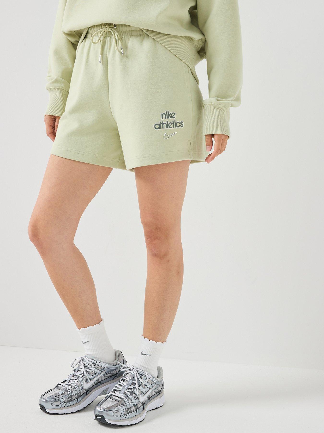 Nike Womens Fleece Boyfriend Shorts, Olive Aura, Size Xl, Women