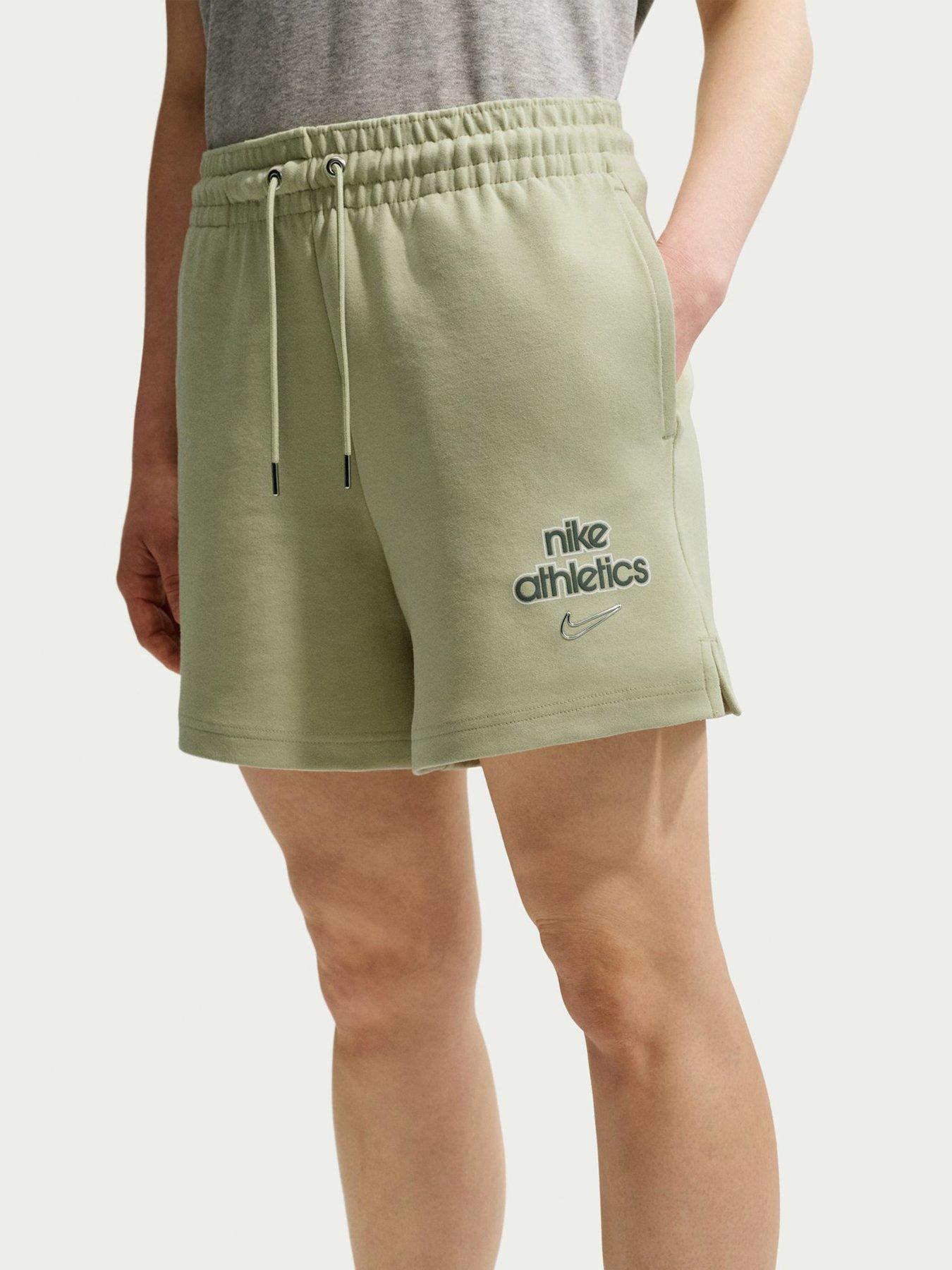 Nike Womens Fleece Boyfriend Shorts - Green