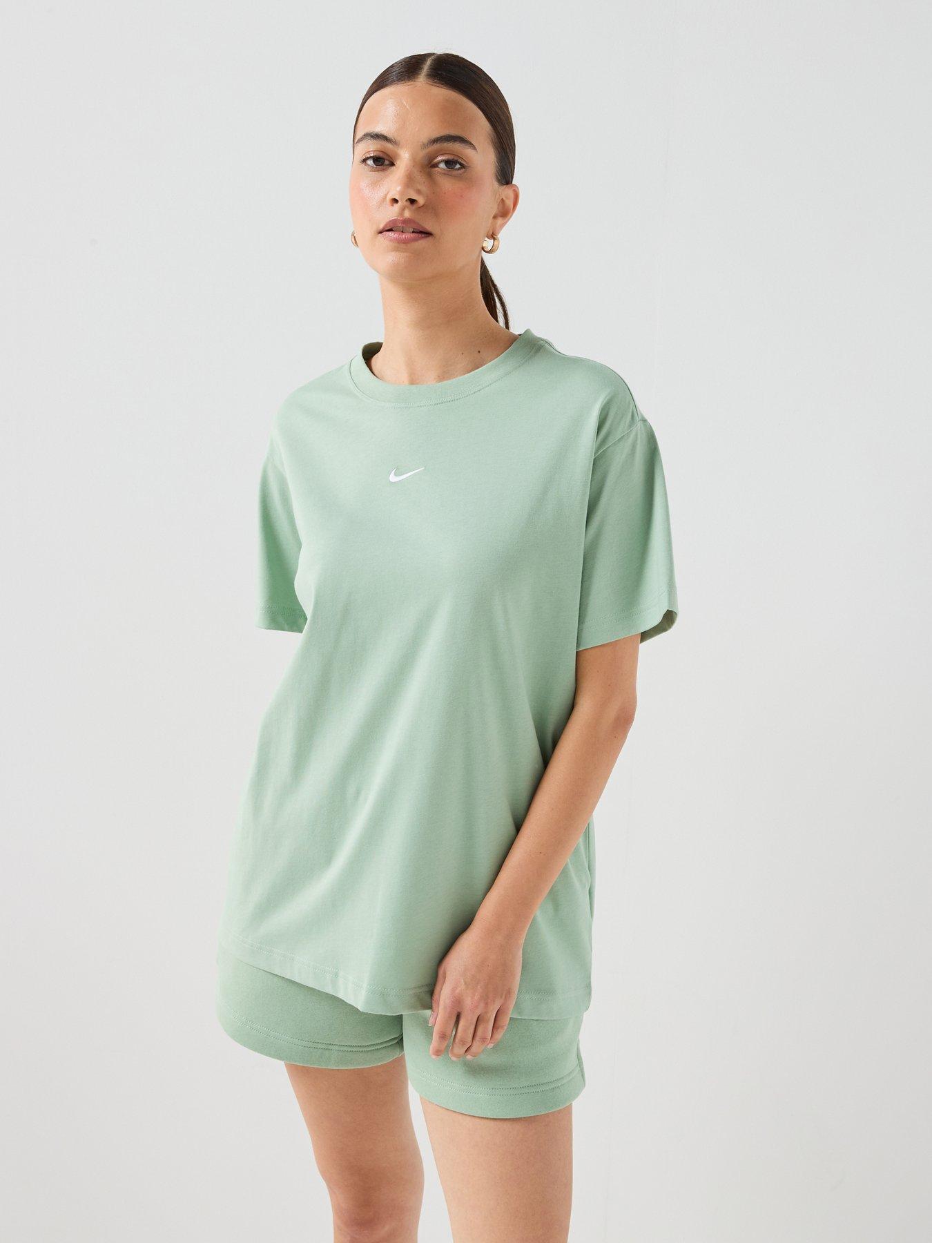 Nike Womens Sportswear Classic Short Sleeve T-Shirt - Green