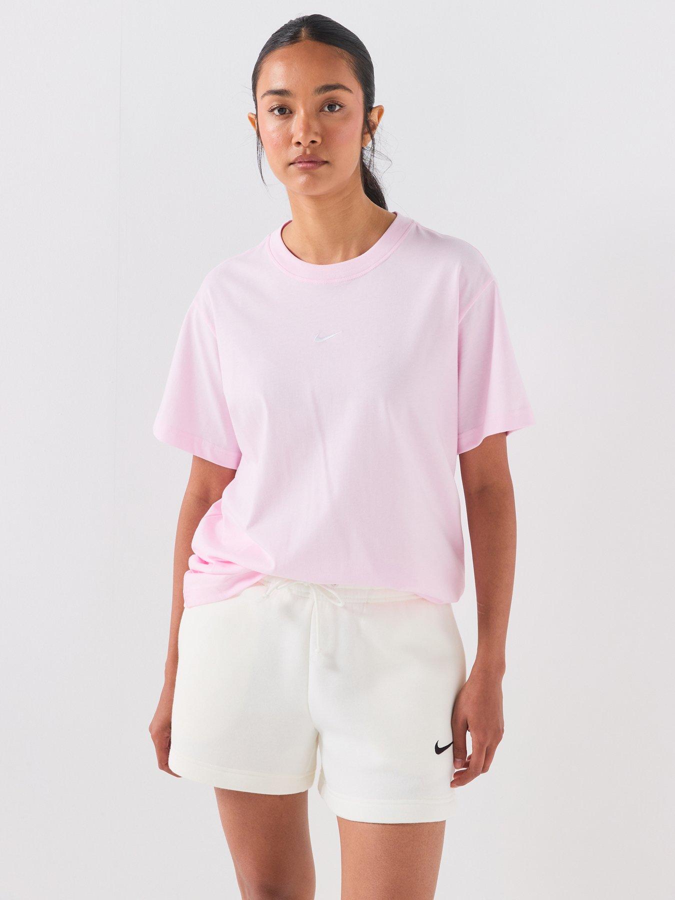 Nike Womens Sportswear Classic Short Sleeve T-Shirt, Pink Foam, Size Xs, Women