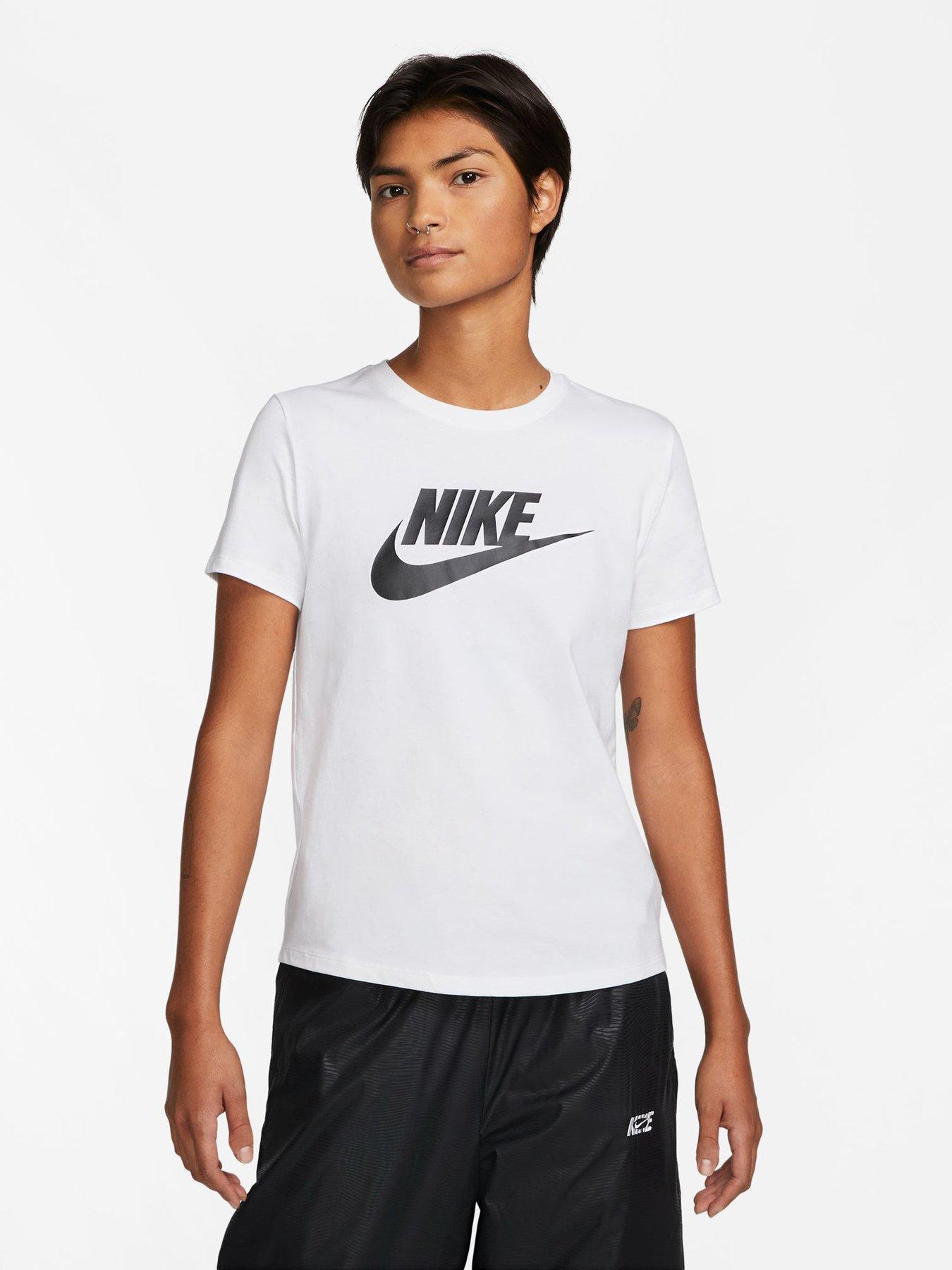 Nike Womens Sportswear Club Icon Future Short Sleeve T-Shirt - White