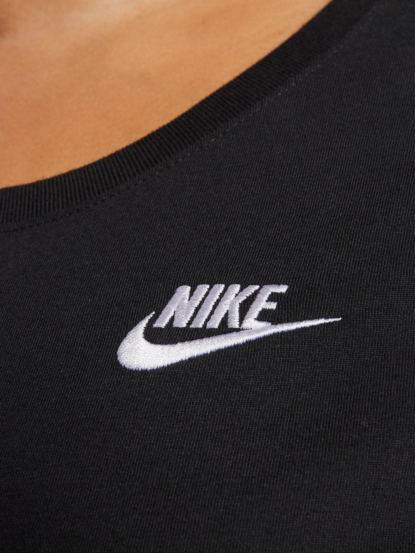 Image 5 of 5 of Nike Womens Sportswear Club Plus Short Sleeve T-Shirt - Black