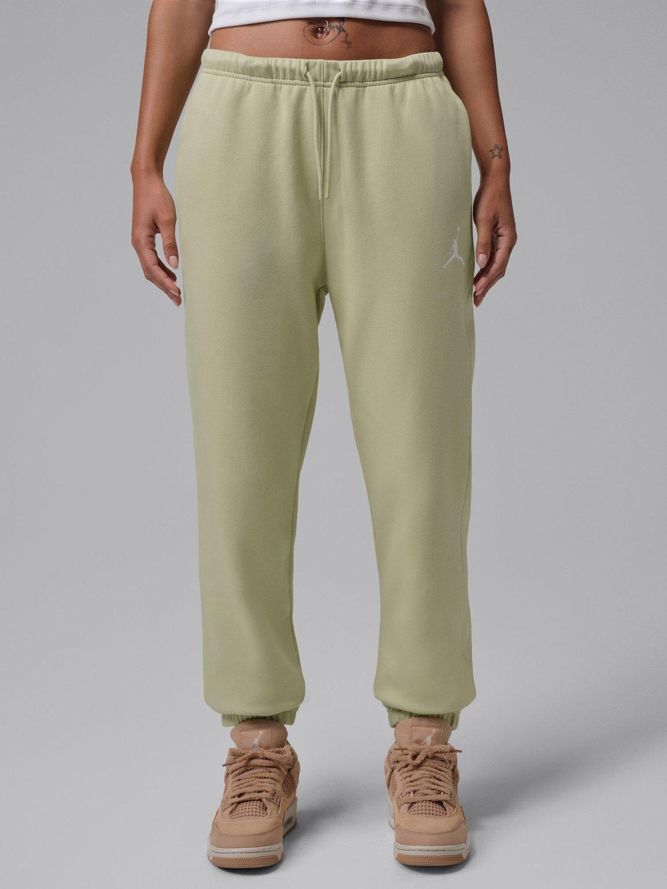 Jordan Nike Womens Jumpman Fleece Pants, Olive Aura/White, Size Xs, Women