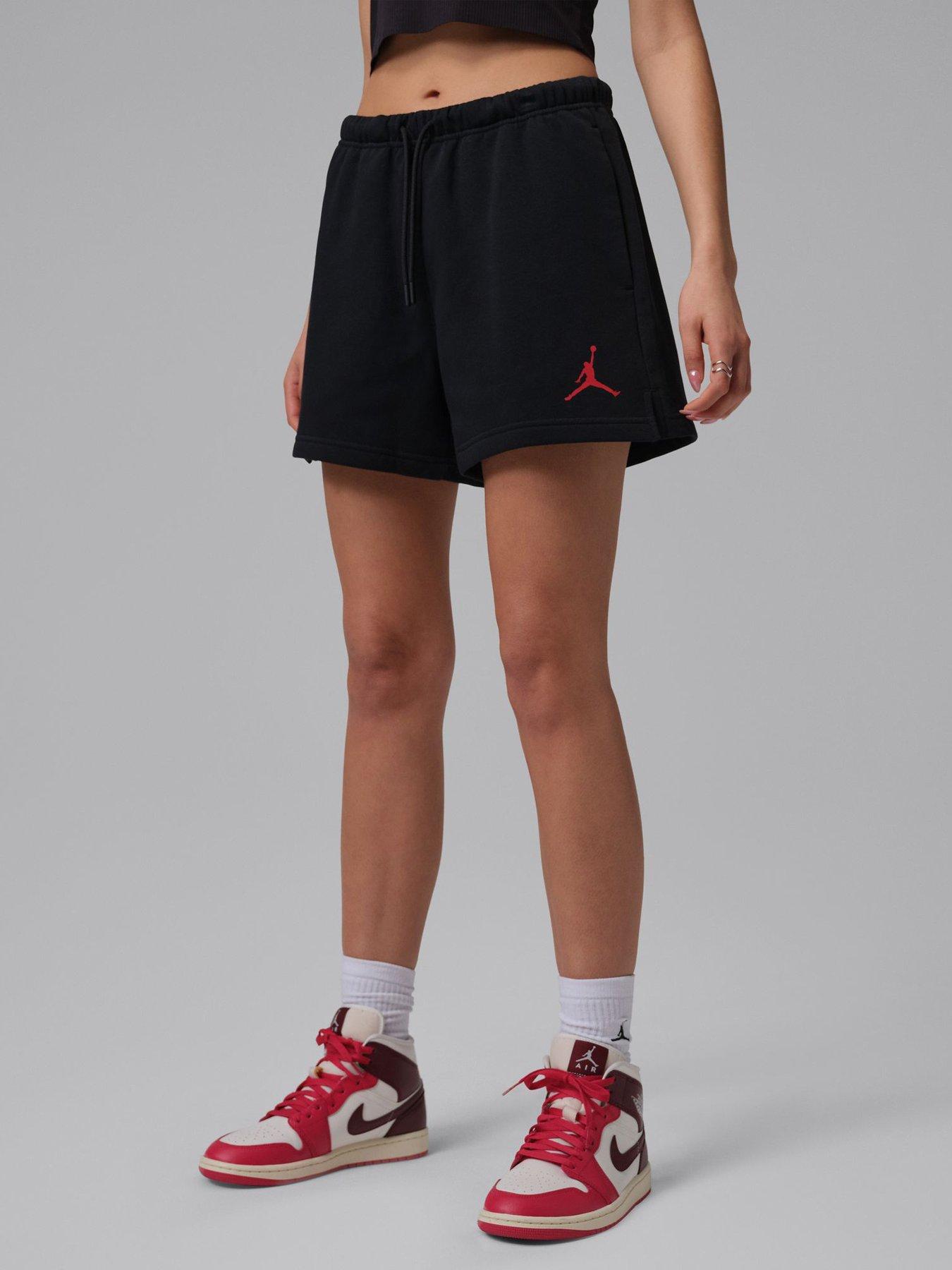 Jordan Nike Womens Jumpman Fleece Shorts - Black
