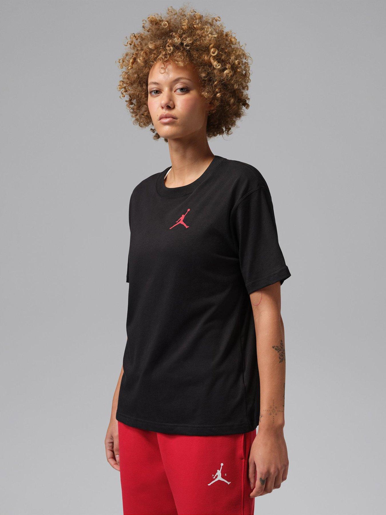 Jordan Nike Womens Jumpman Graphic T-Shirt - Black