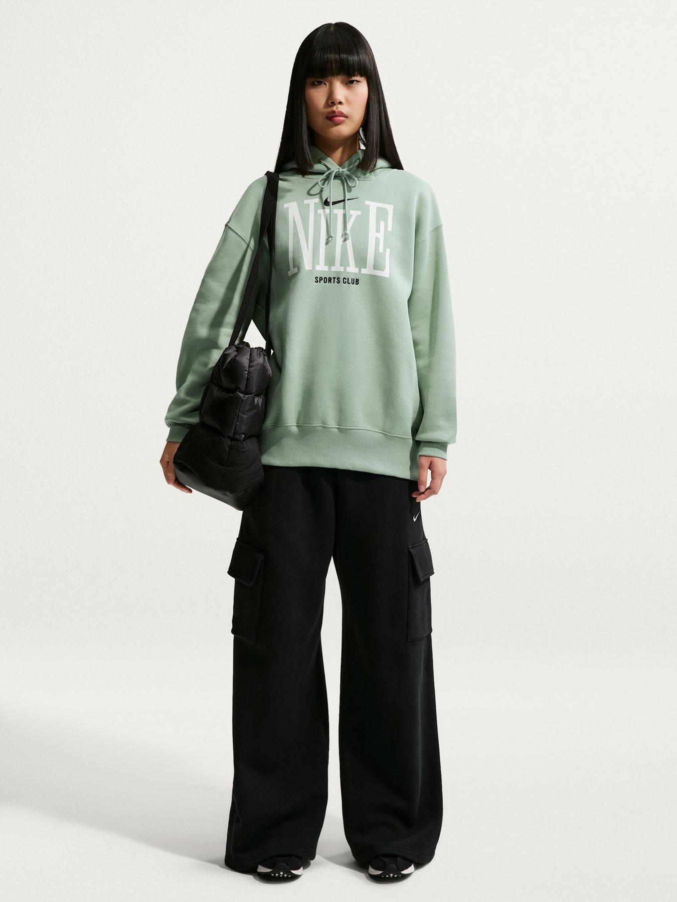 Nike Womens Sportswear Phoenix Fleece Oversized Graphic Hoodie - Green