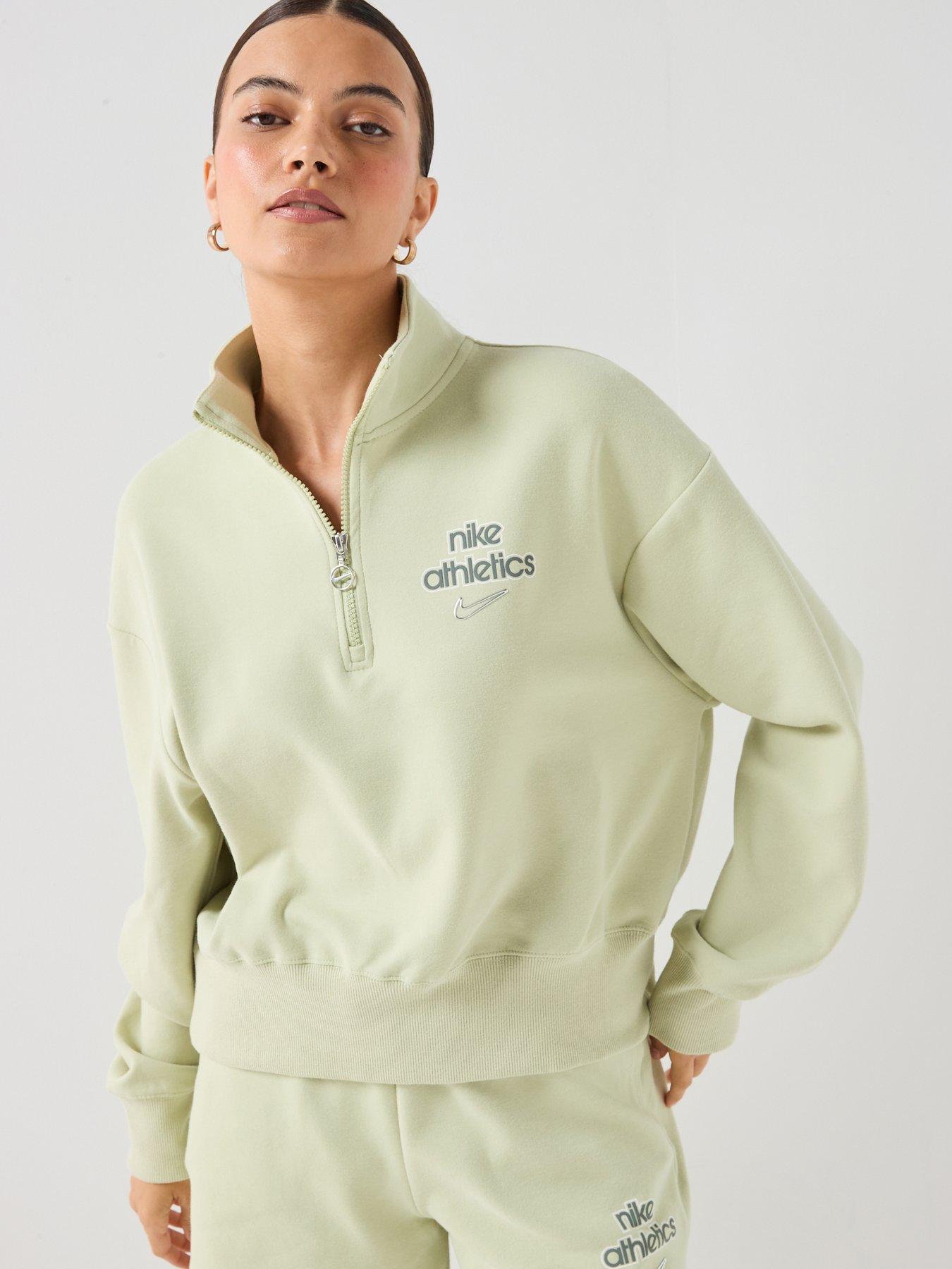 Nike Athletics Sportswear Sweatshirt, Olive Aura, Size Xl, Women