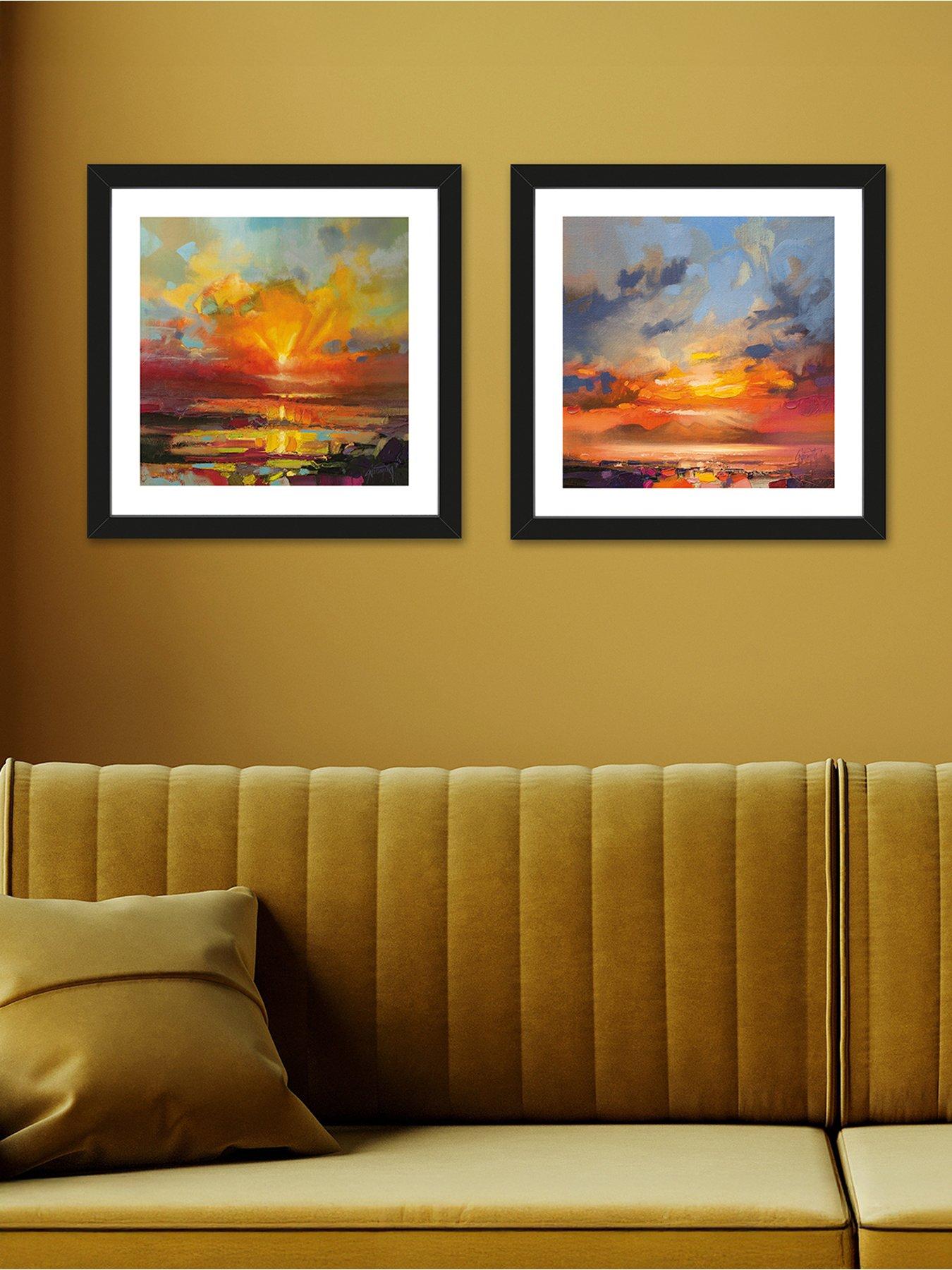 The Art Group Set Of 2 Framed Art  Scott Naismith (optimism Sunrise Study & Rum Light Study) 34.5 X 34.5cm