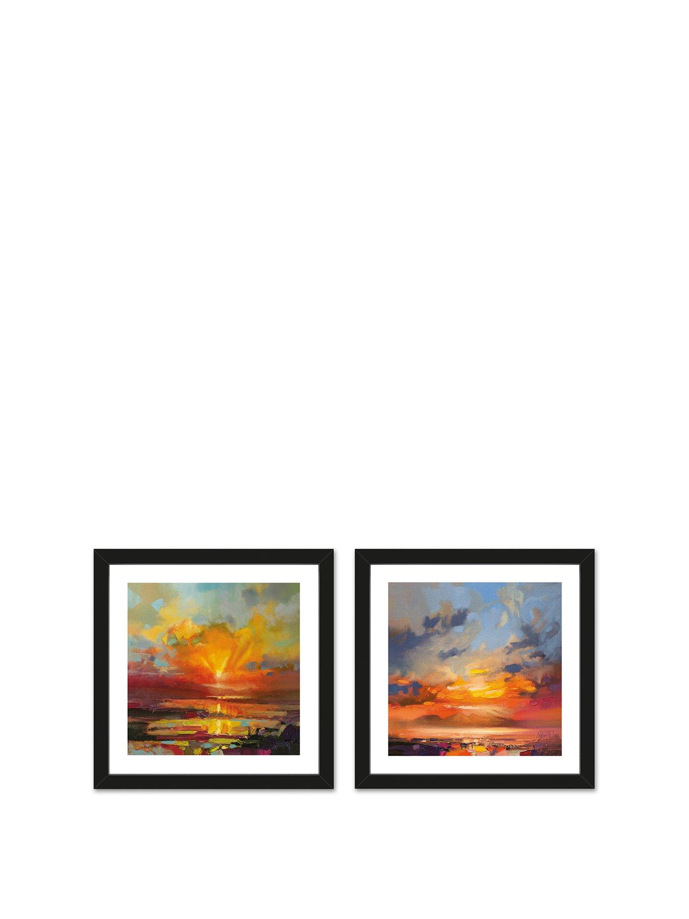 Image 2 of 2 of The Art Group Set Of 2 Framed Art Scott Naismith (optimism Sunrise Study &amp; Rum Light Study) 34.5 X 34.5cm
