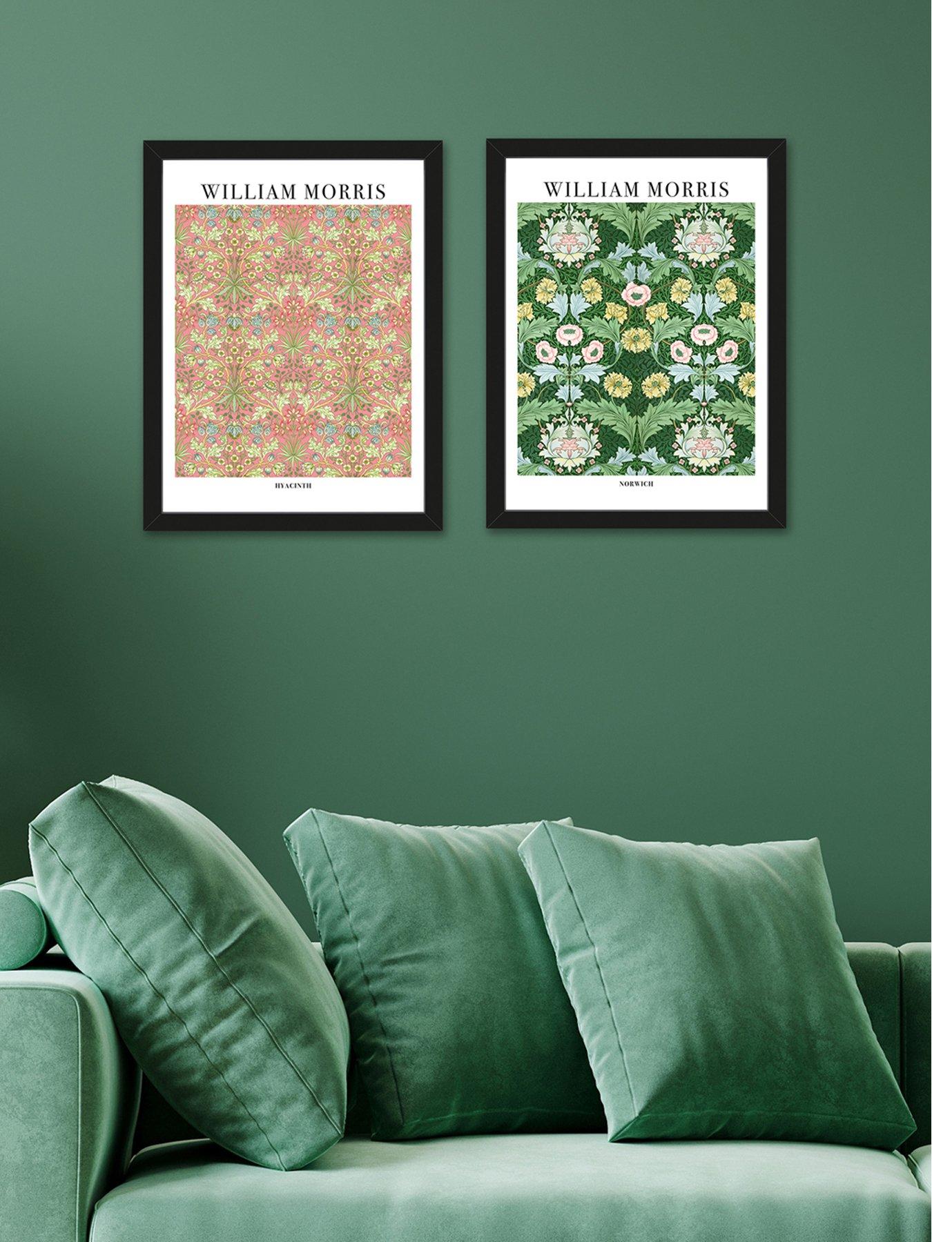 The Art Group Set Of 2 Framed Art William Morris (hyacinth Ii  &  Norwich Ii) 33x43cm