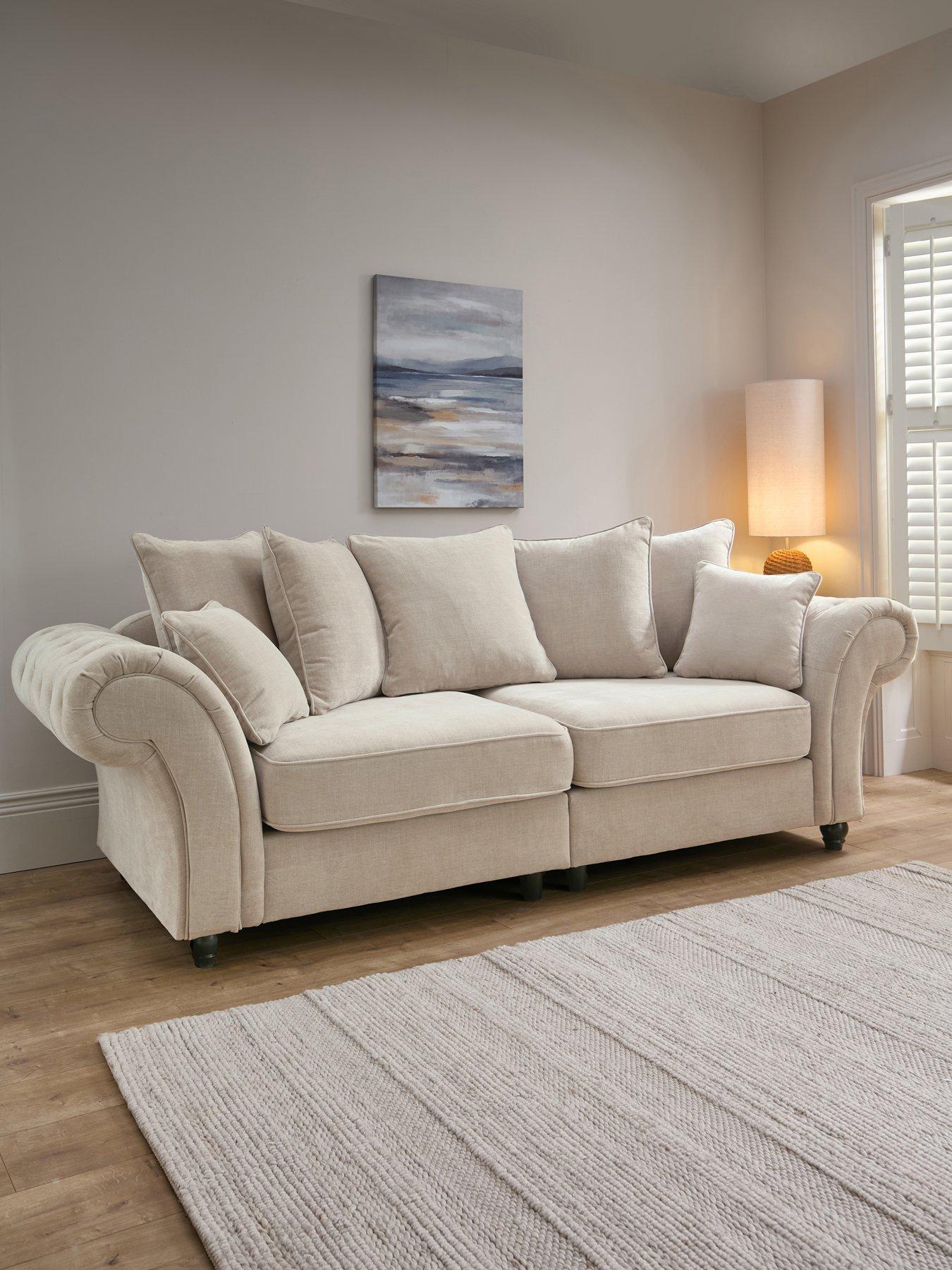 The Very Collection Windsor Fabric Scatter Back 4 Seater Sofa - FSC® Certified