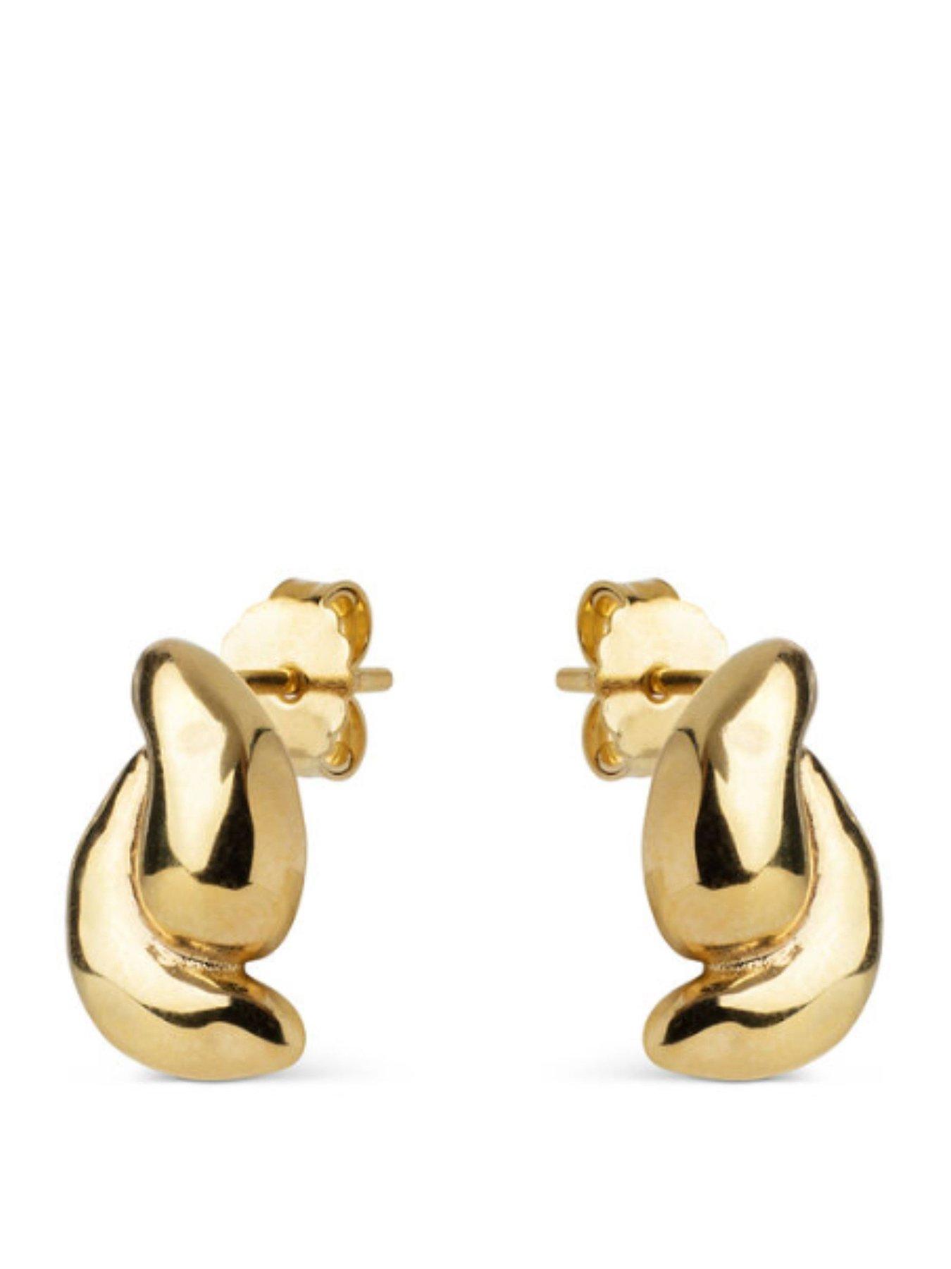 ENAMEL Copenhagen Tova Stud Earrings 18k Gold Plated Recycled Sterling Silver