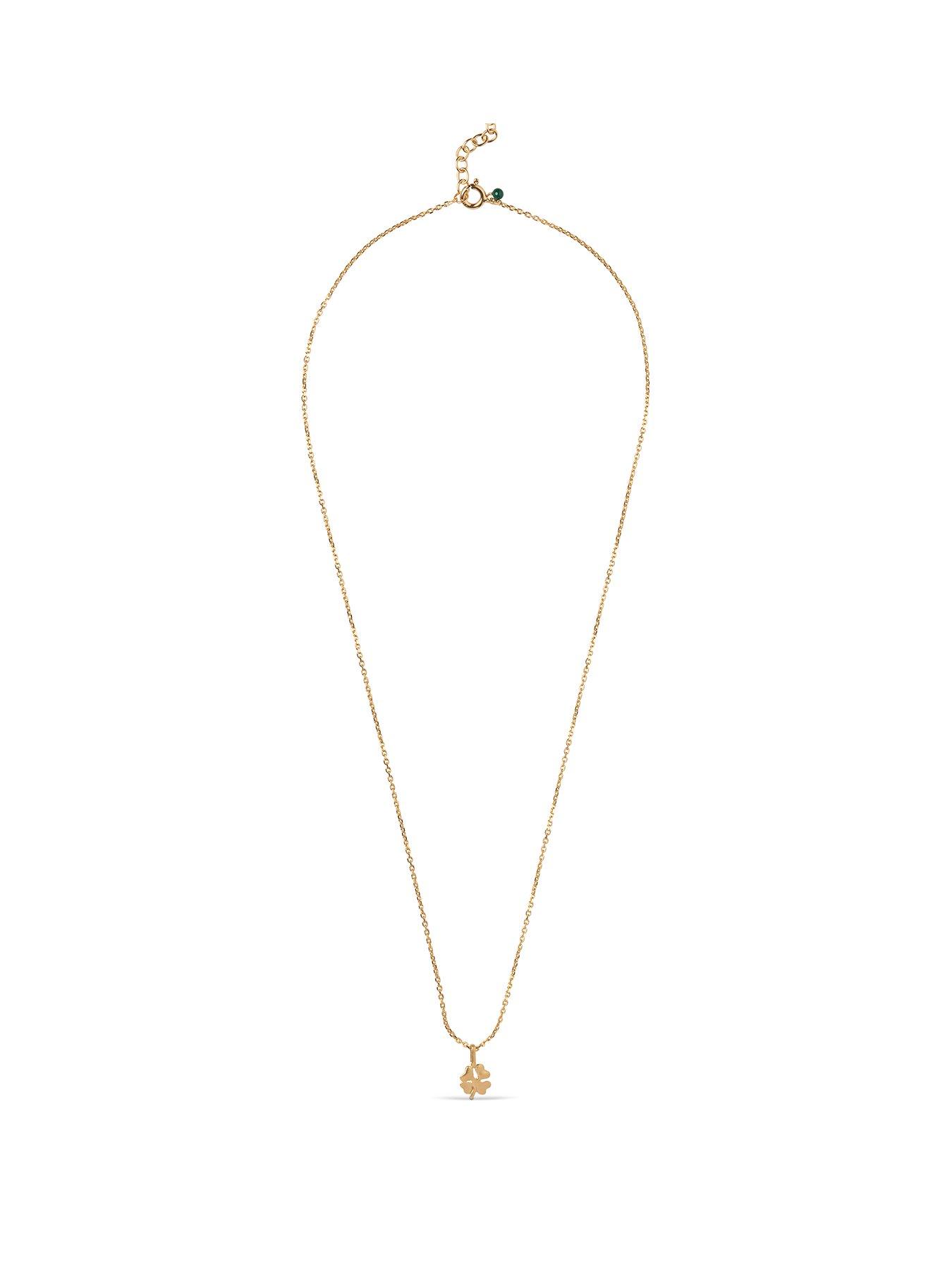 ENAMEL Copenhagen Four-Leaf Clover Necklace 18k Gold Plated Sterling Silver
