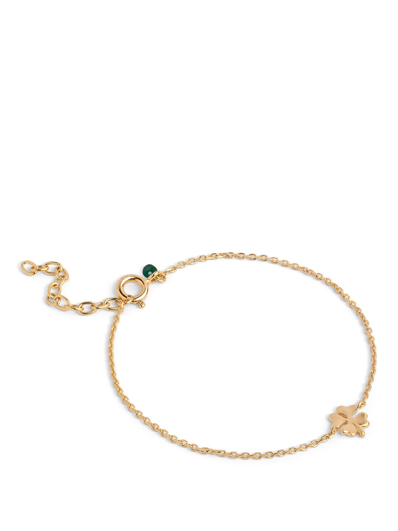 ENAMEL Copenhagen Four-Leaf Clover Bracelet 18k Gold Plated Sterling Silver