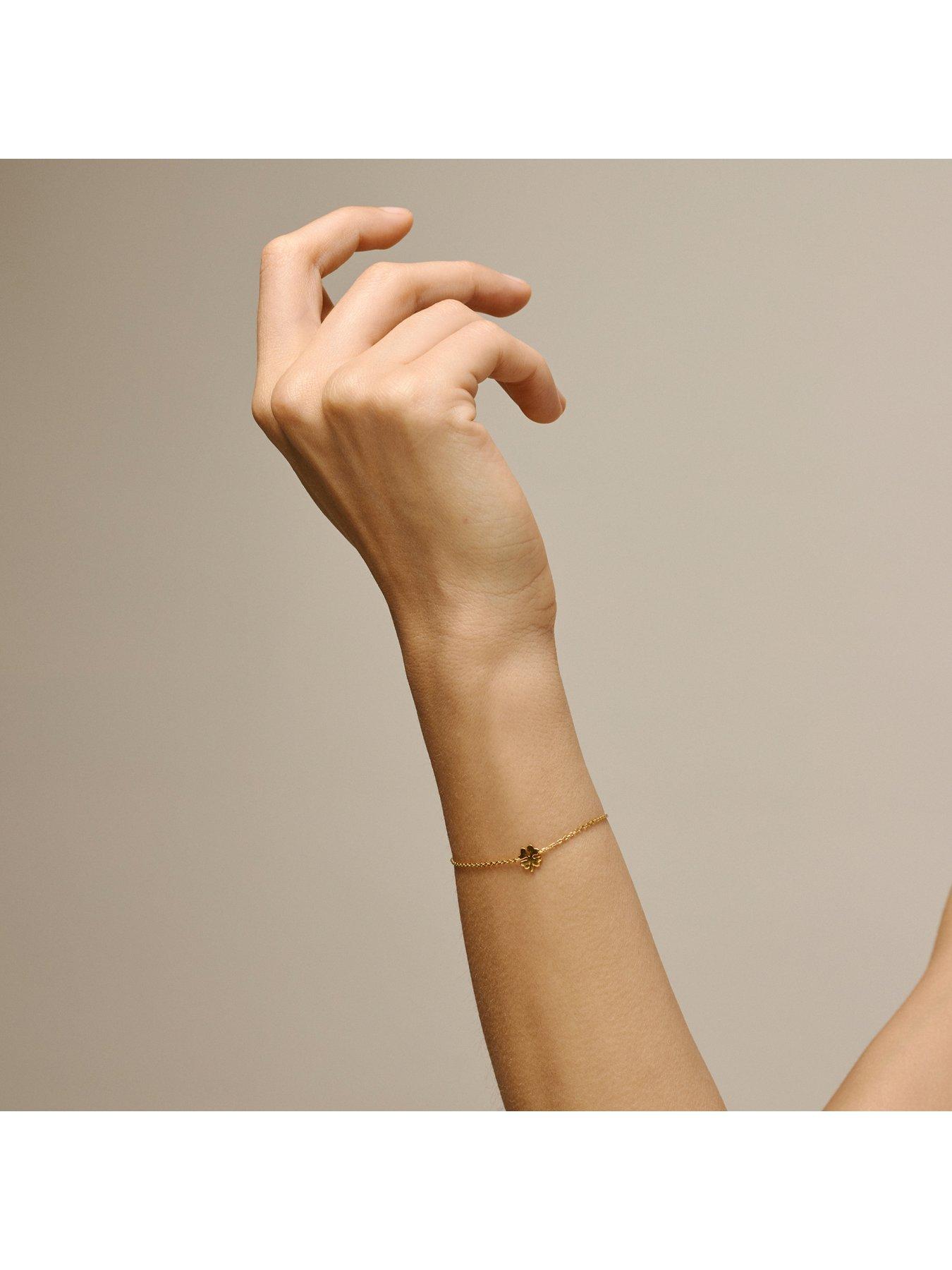 Image 2 of 4 of ENAMEL Copenhagen Four-Leaf Clover Bracelet 18k Gold Plated Sterling Silver