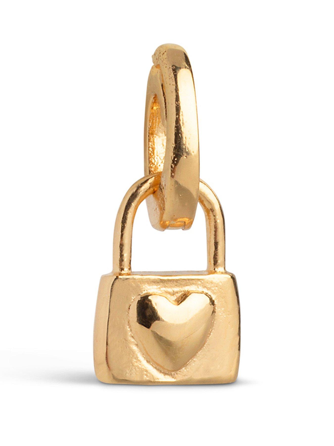 ENAMEL Copenhagen Locked Love Charm 18k Gold Plated Recycled Sterling Silver