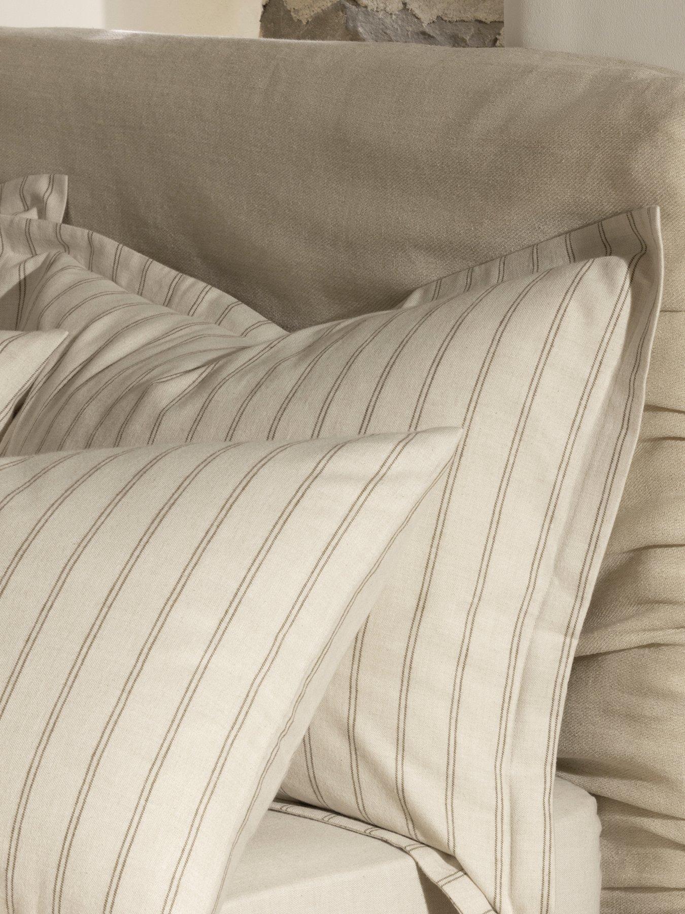 Image 3 of 3 of Christy Flannel Marl Stripe Duvet Set- Double