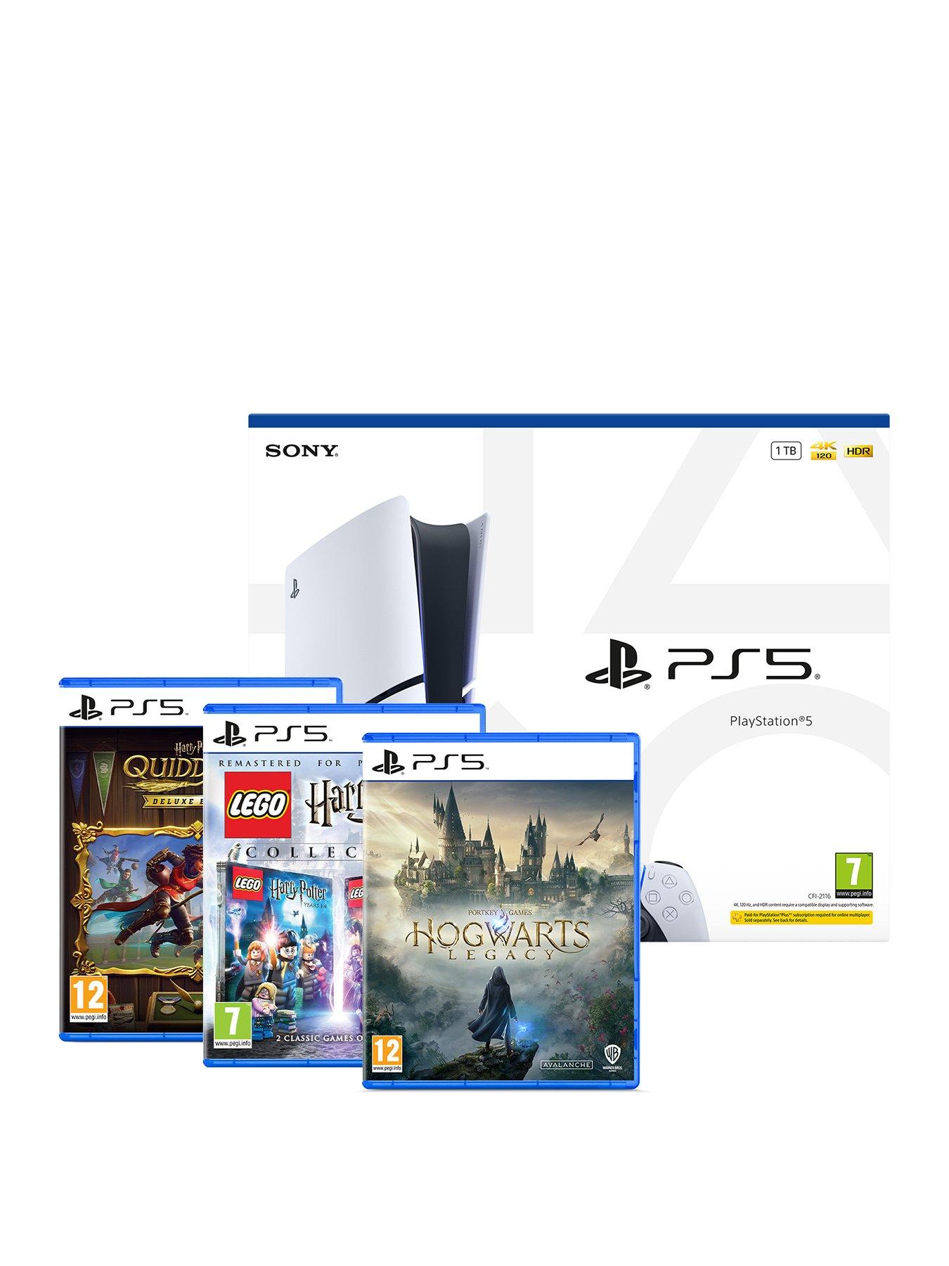 PlayStation 5 Disc Console – 1TB with Hogwarts Legacy, LEGO Harry Potter Collection, Harry Potter: Quidditch Champions - Deluxe Edition