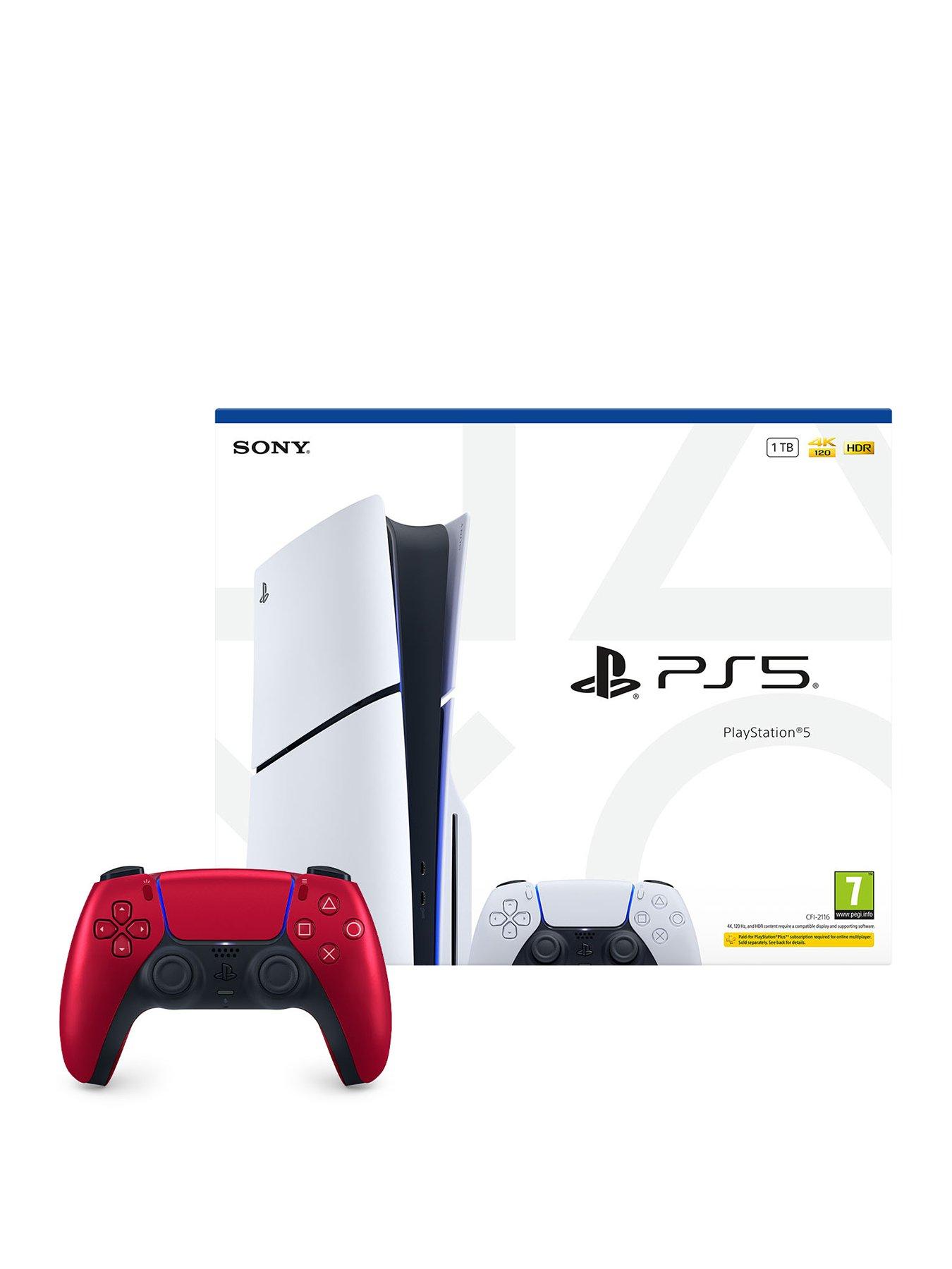 PlayStation 5 Disc Console – 1TB  &  Additional DualSense Wireless Controller - Volcanic Red
