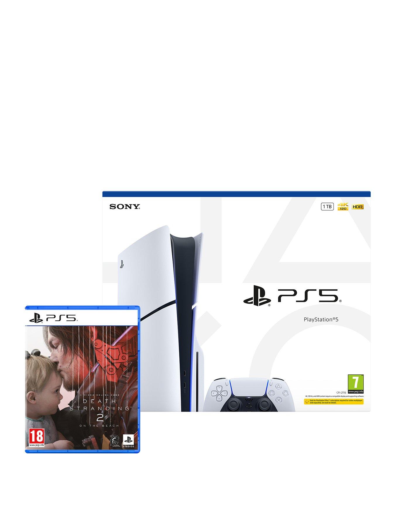 Image 1 of 8 of PlayStation 5 Disc Console &ndash; 1TB &amp;&nbsp; Death Stranding 2: On the Beach