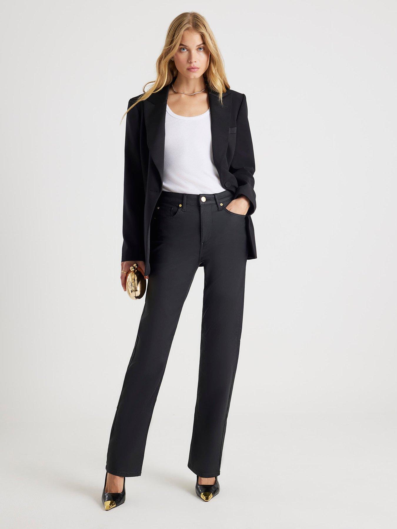 River Island Monica Coated Stretch Straight