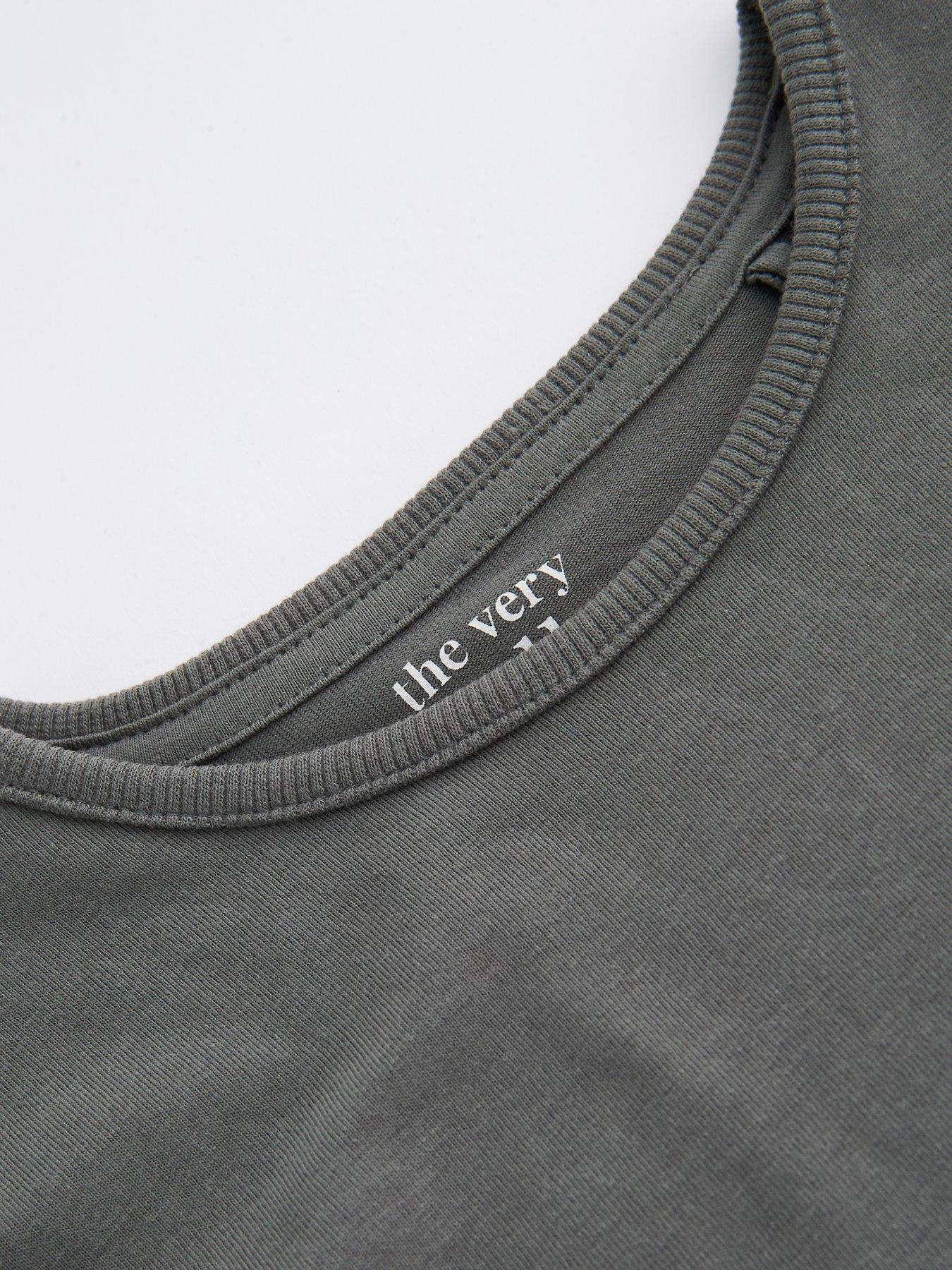 Image 4 of 5 of The Very Collection Boys Drop Shoulder T-Shirt And Cycle Short Outfit Set - Grey