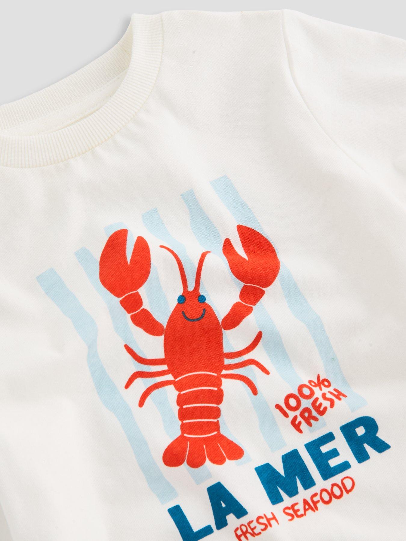 Image 3 of 4 of The Very Collection Boys Lobster Graphic Shortie Pyjama Set - Multi