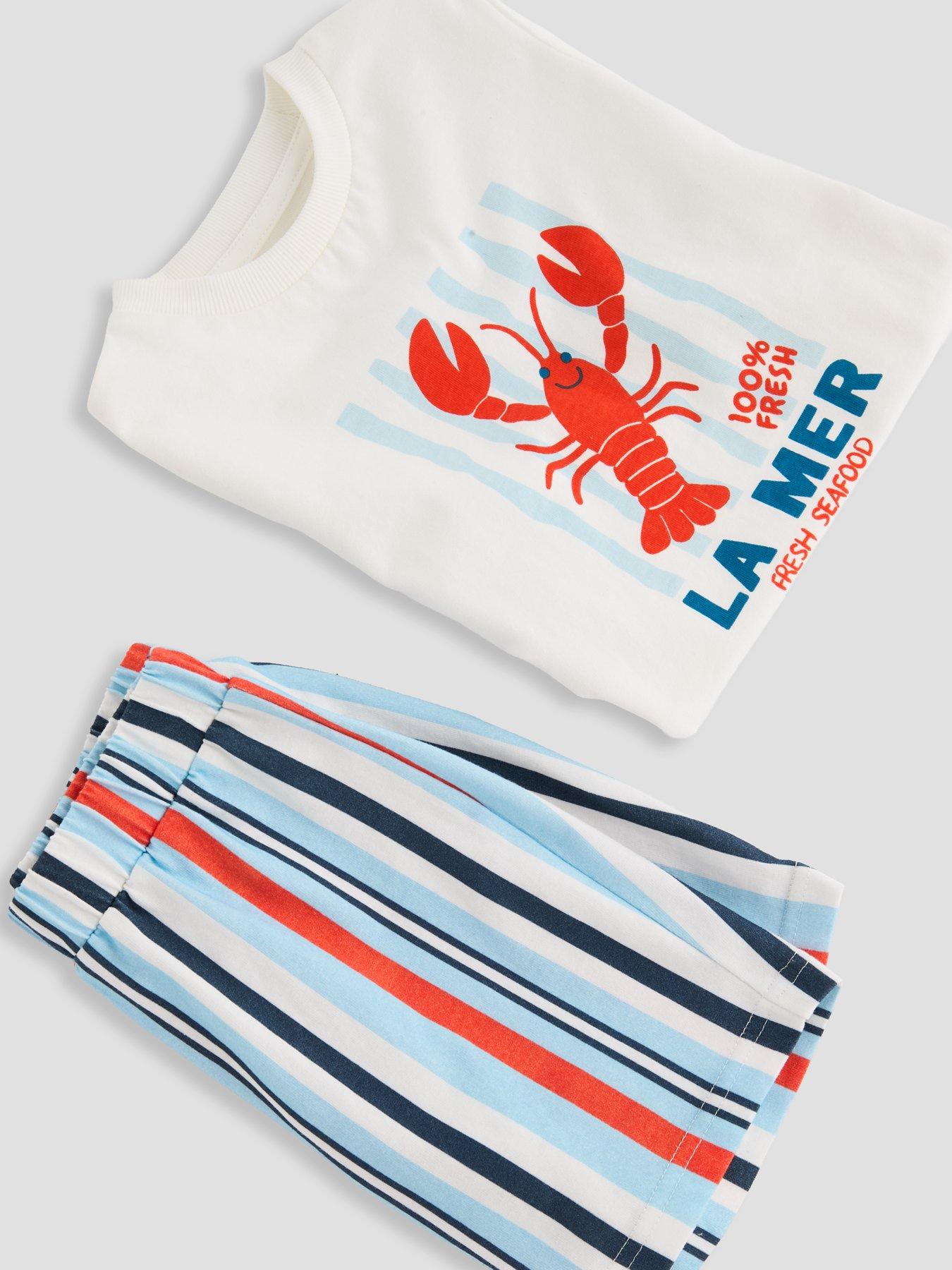 Image 4 of 4 of The Very Collection Boys Lobster Graphic Shortie Pyjama Set - Multi
