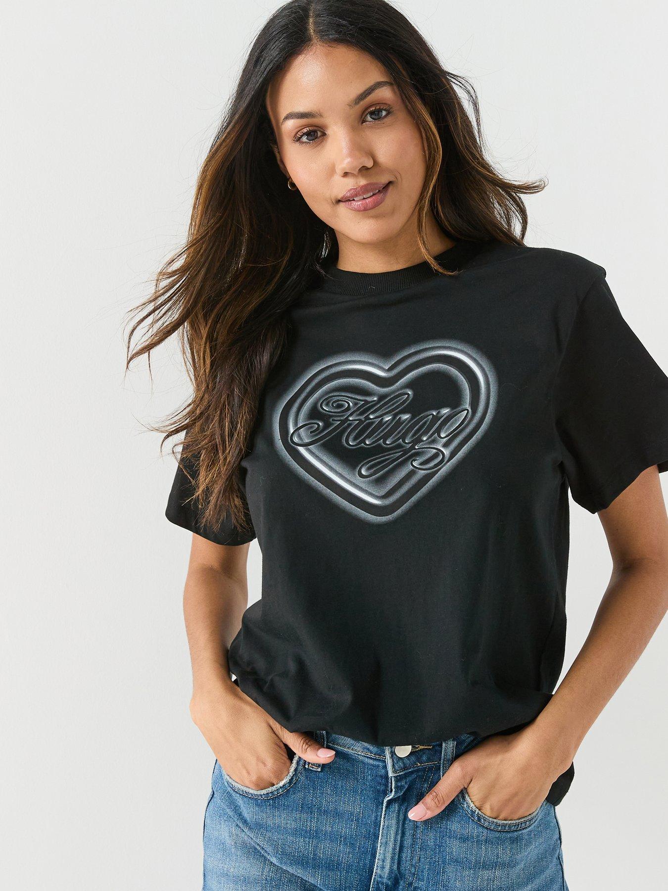 HUGO Vintage Graphic T-Shirt - Black