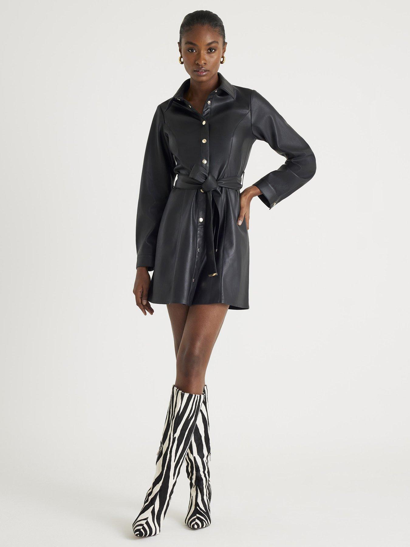 River Island Belted Core Day Dress - Black